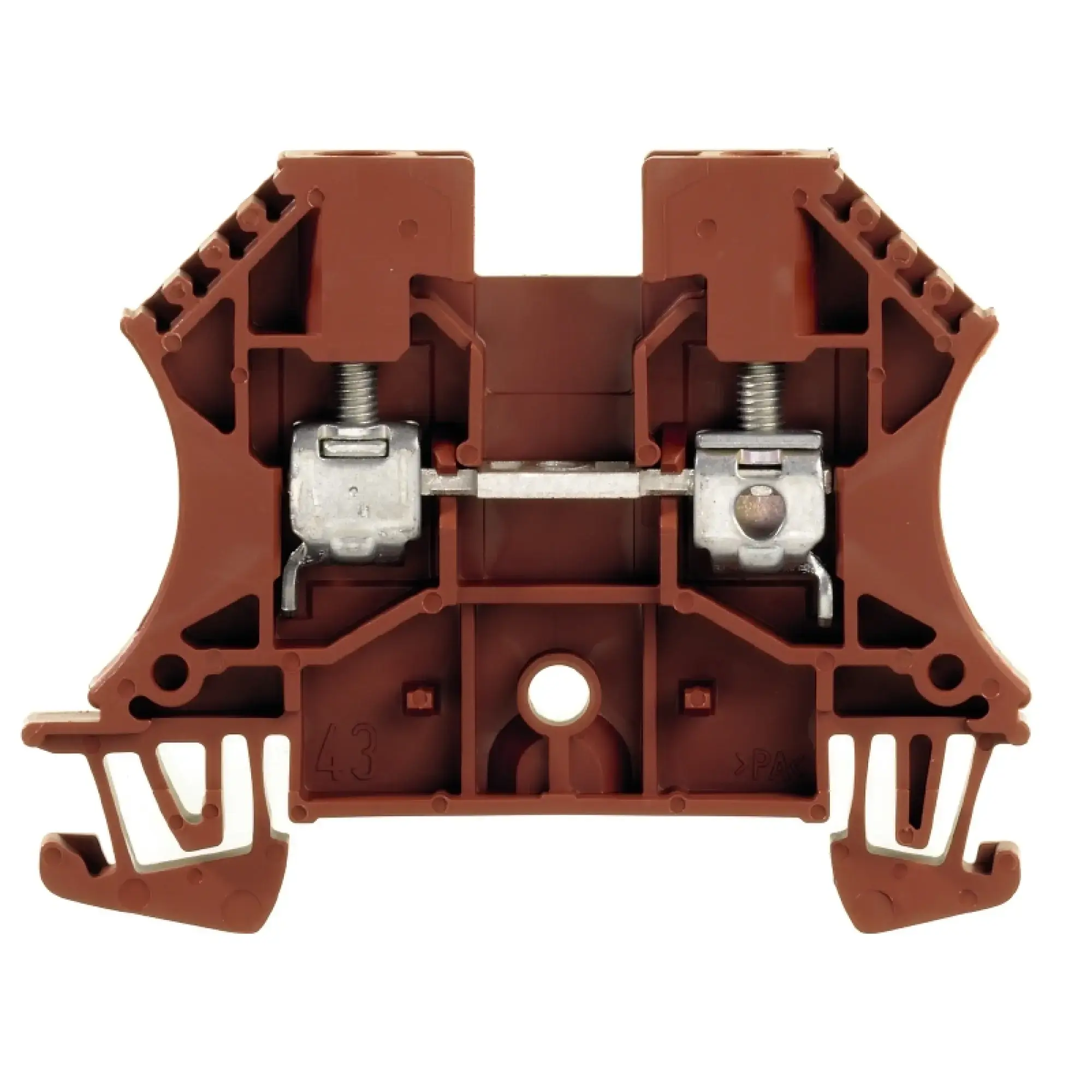 Weidmüller 1037810000 Feed-through terminal block, Screw connection, brown, 4 mm², 32 A, 800 V, Number of connections: 2 (img_001) Weidmüller 1037810000 Feed-through terminal block, Screw connection, brown, 4 mm², 32 A, 800 V, Number of connections: 2 (img_001)