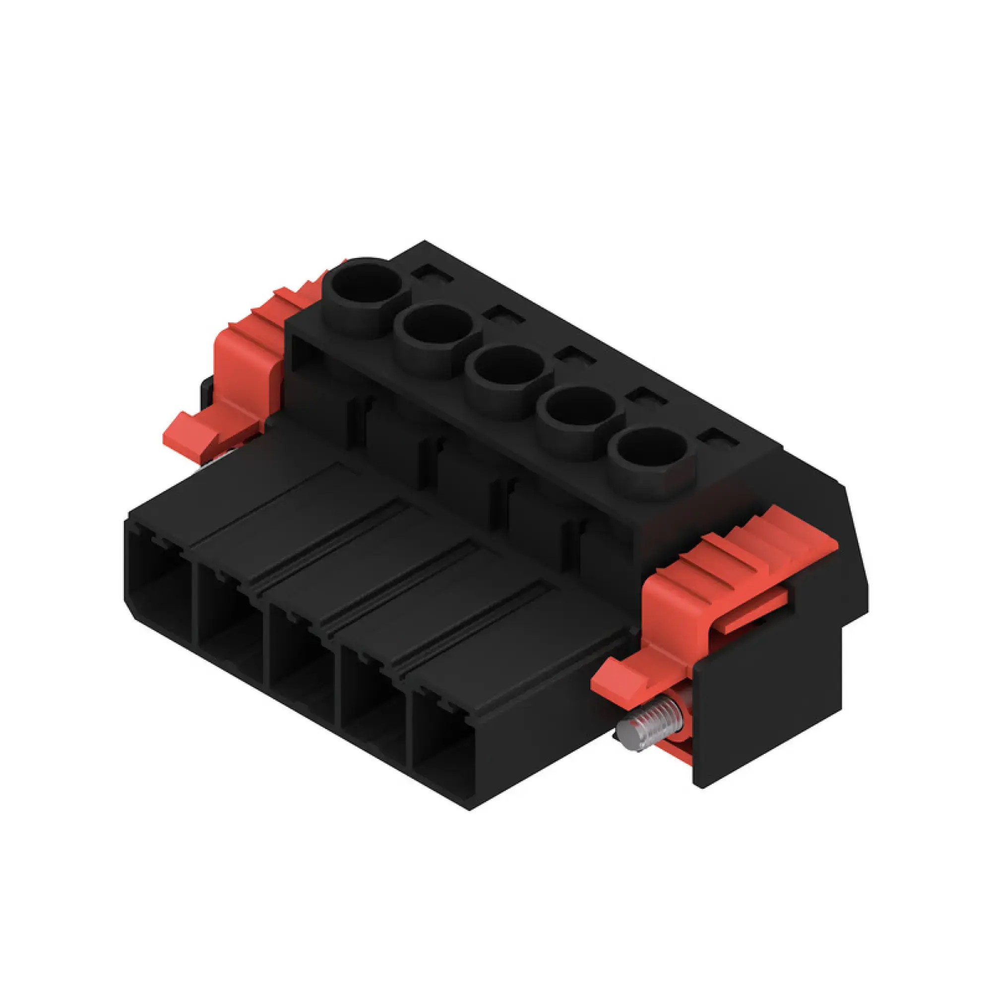 Weidmüller 1932210000 PCB connector (wire connection), 1000 V, 57 A, Pitch in mm: 7.62, 6 mm², Number of poles: 5, Clamping yoke connection, Box (img_001)