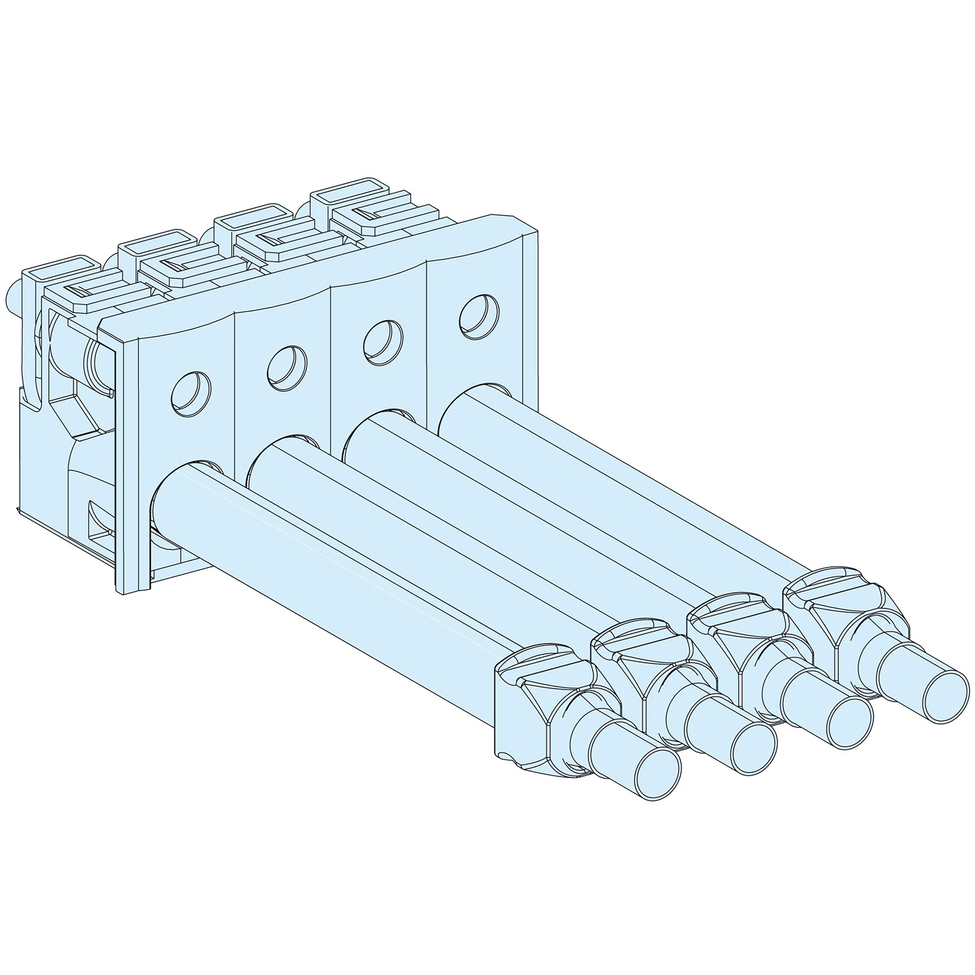 Schneider Electric LVS04147 PrismaSeT-P, Linergy BW, Bus bar connection block, 160A, 4-pole, Length=150mm (img_001) Schneider Electric LVS04147 PrismaSeT-P, Linergy BW, Bus bar connection block, 160A, 4-pole, Length=150mm (img_001)