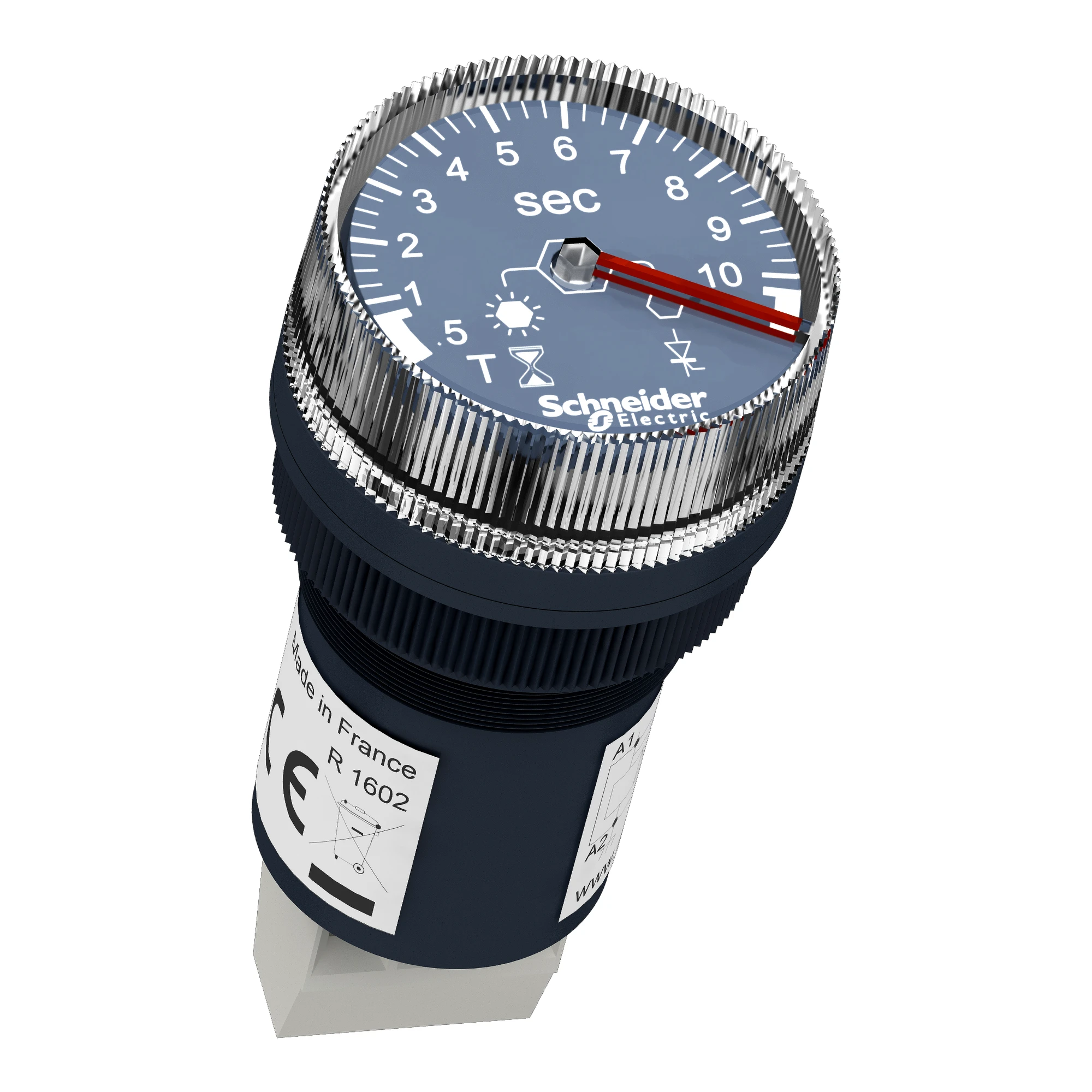 Schneider Electric XB5DTGM2 Timer, Time relay for front panel mounting, Harmony XB5, plastic, 22mm, 0.5s to 10s, 100-240V ACDC (img_003) Schneider Electric XB5DTGM2 Timer, Time relay for front panel mounting, Harmony XB5, plastic, 22mm, 0.5s to 10s, 100-240V ACDC (img_003)