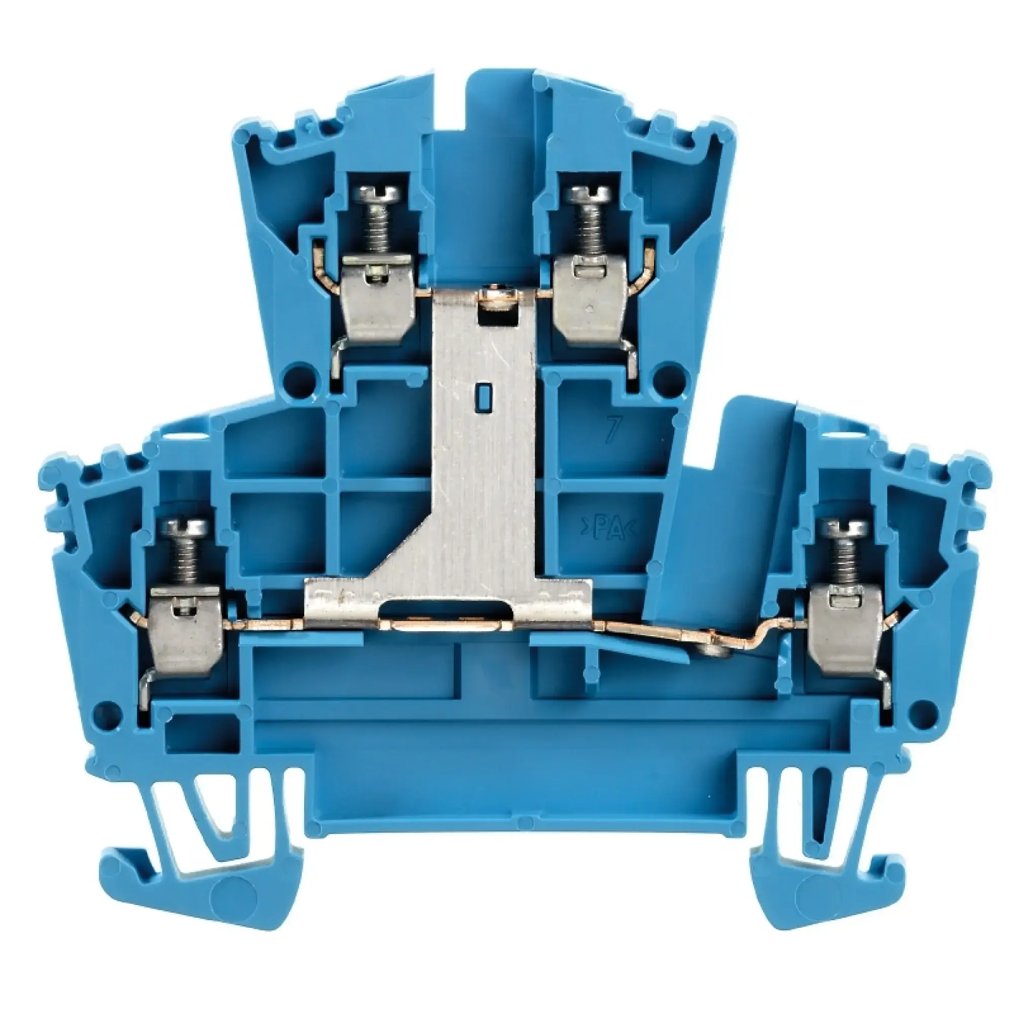 Weidmüller 1022380000 Multi-tier modular terminal, Screw connection, blue, 2.5 mm², 400 V, 400 V, Number of connections: 4, Number of levels: 2, TS 35, V-0, Wemid (img_001)