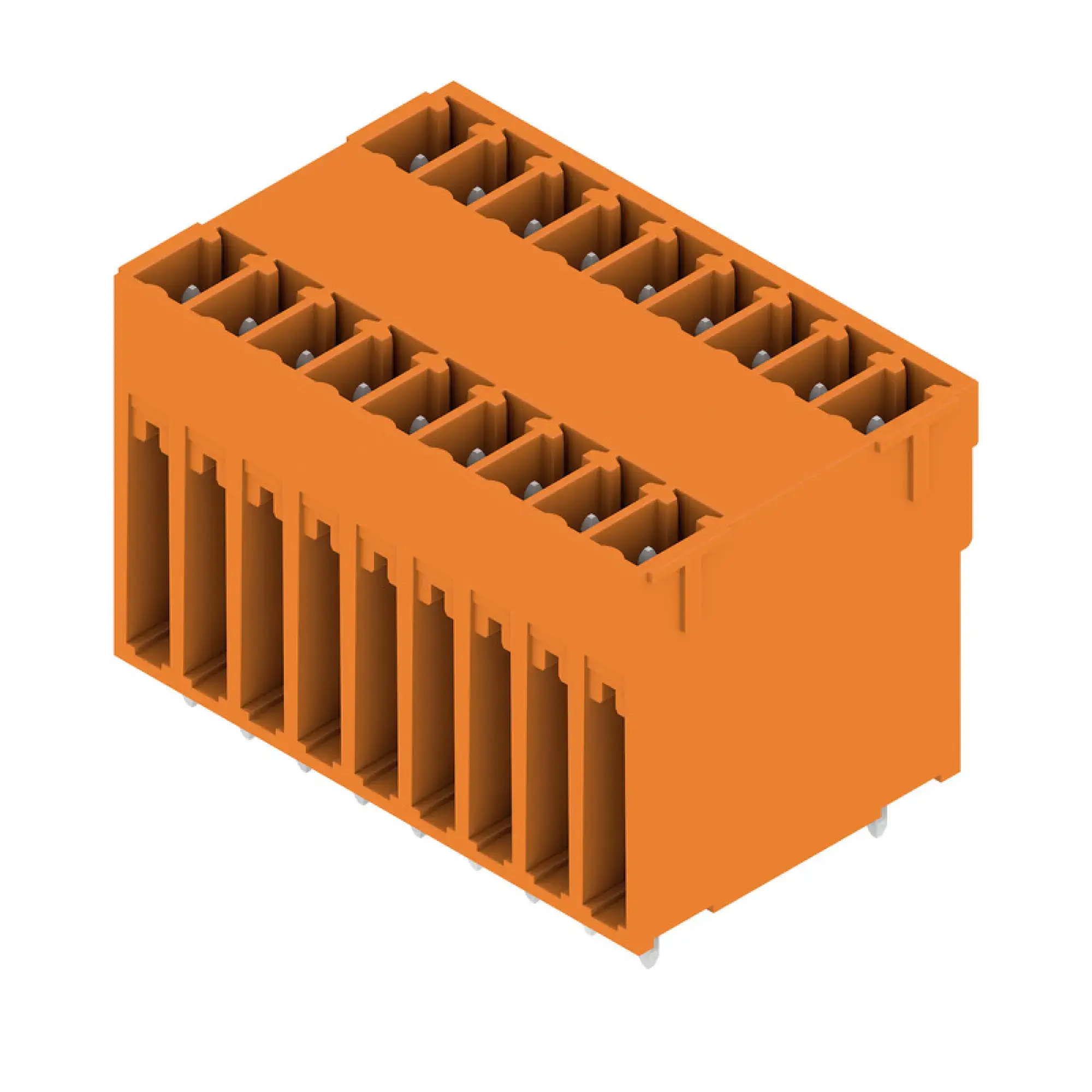 Weidmüller 1030010000 PCB connector (board connection), 160 V, 17.5 A, Pitch in mm: 3.81, Number of poles: 18, THT solder connection, Box (img_001)