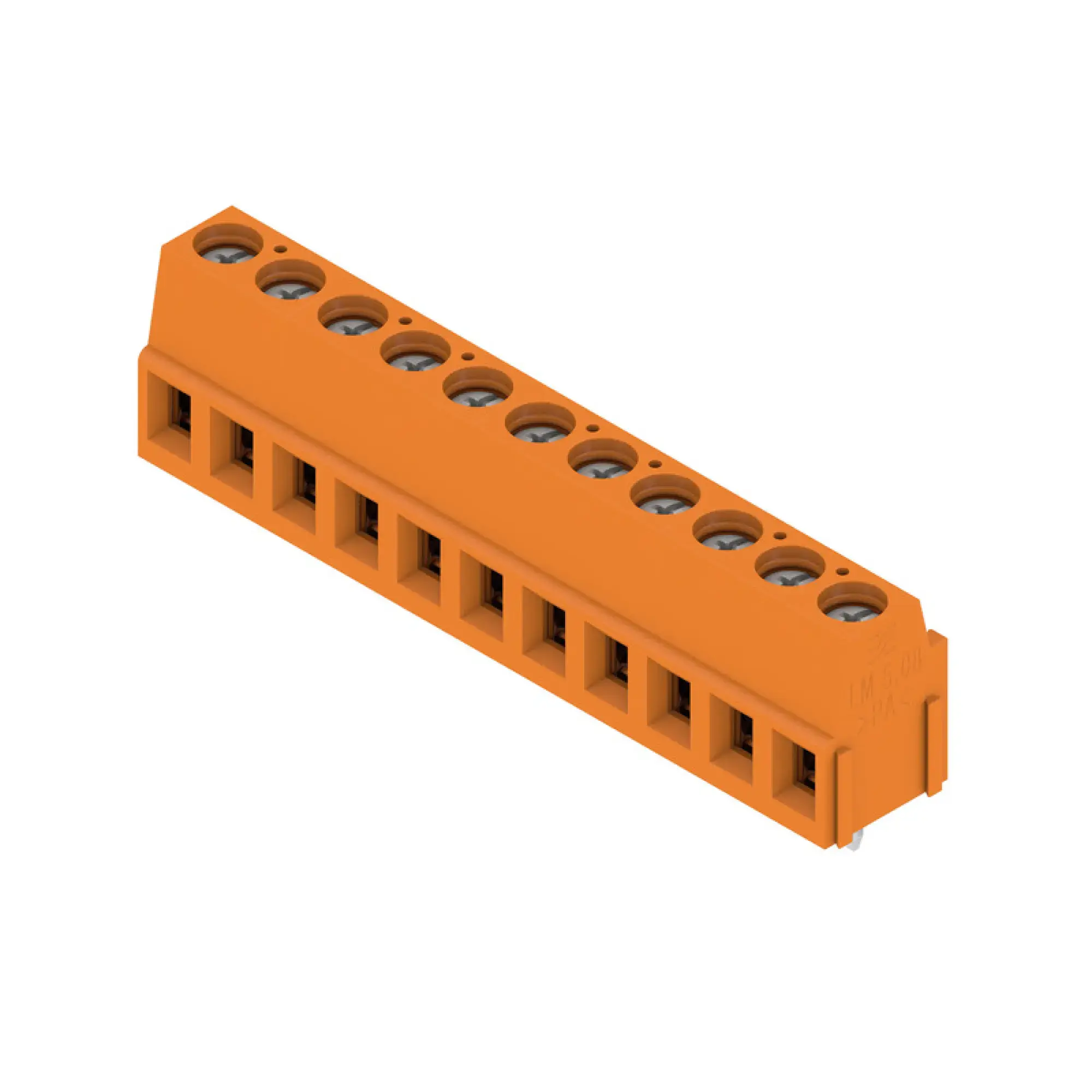 Weidmüller 9994200000 PCB terminal, 320 V, 17.5 A, Pitch in mm: 5.08, 2.5 mm², Number of poles: 11, Clamping yoke connection, THT solder connection, 90°, Box (img_001)