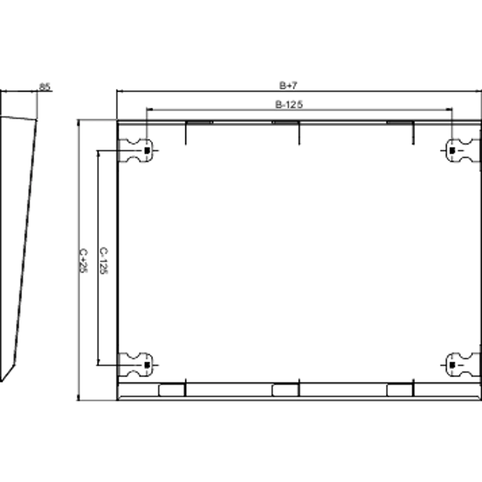 Schneider Electric NSYSC1240 Spacial SF/SM Rain Roof, 1200x400mm (img_001)