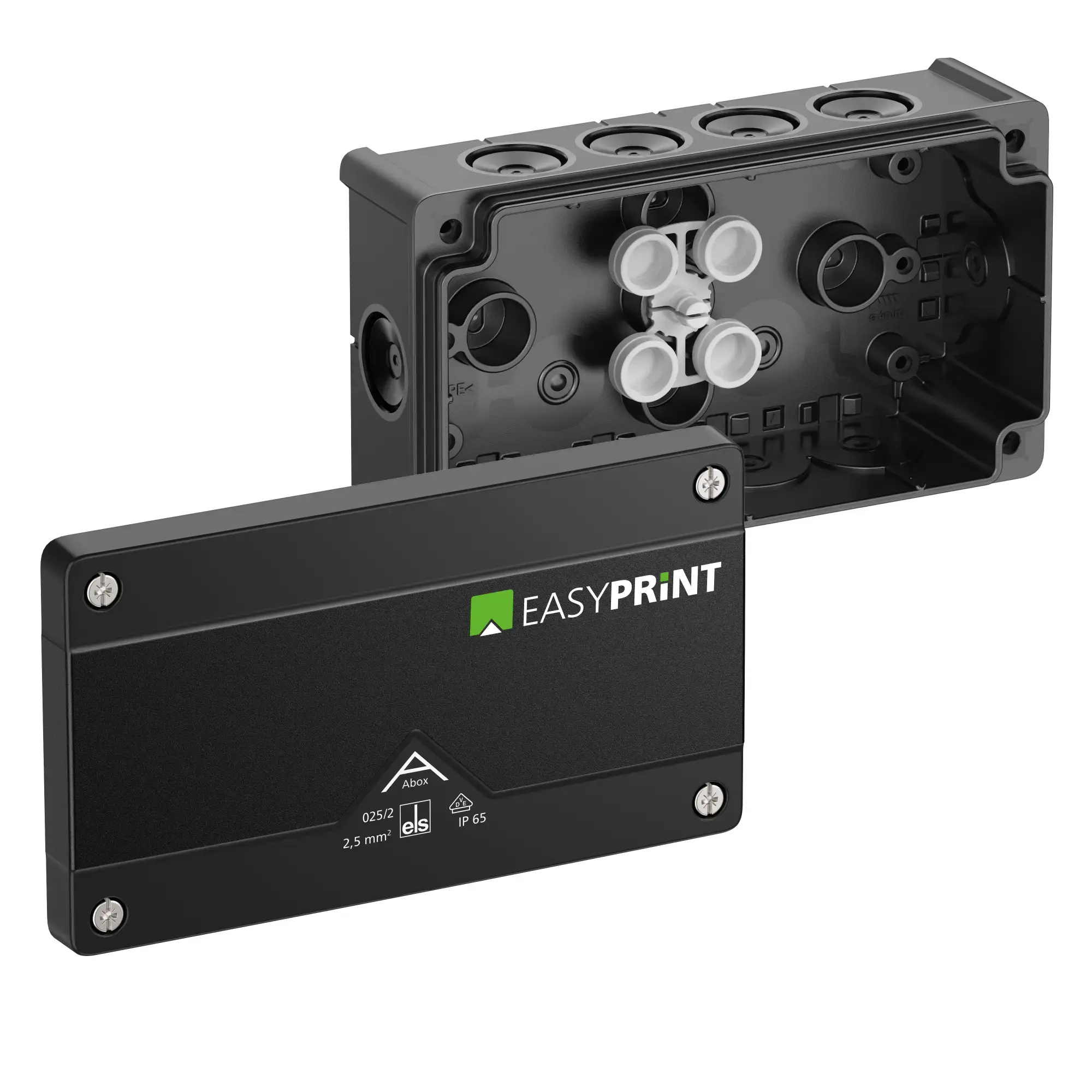 Spelsberg 802002EP Junction box, Type of protection IP66, max. 2,5², Impact strength IK07, Protection class II, Ui 1000V AC, Ui 1000V DC, DLG, VDE, Halogen free (img_001)