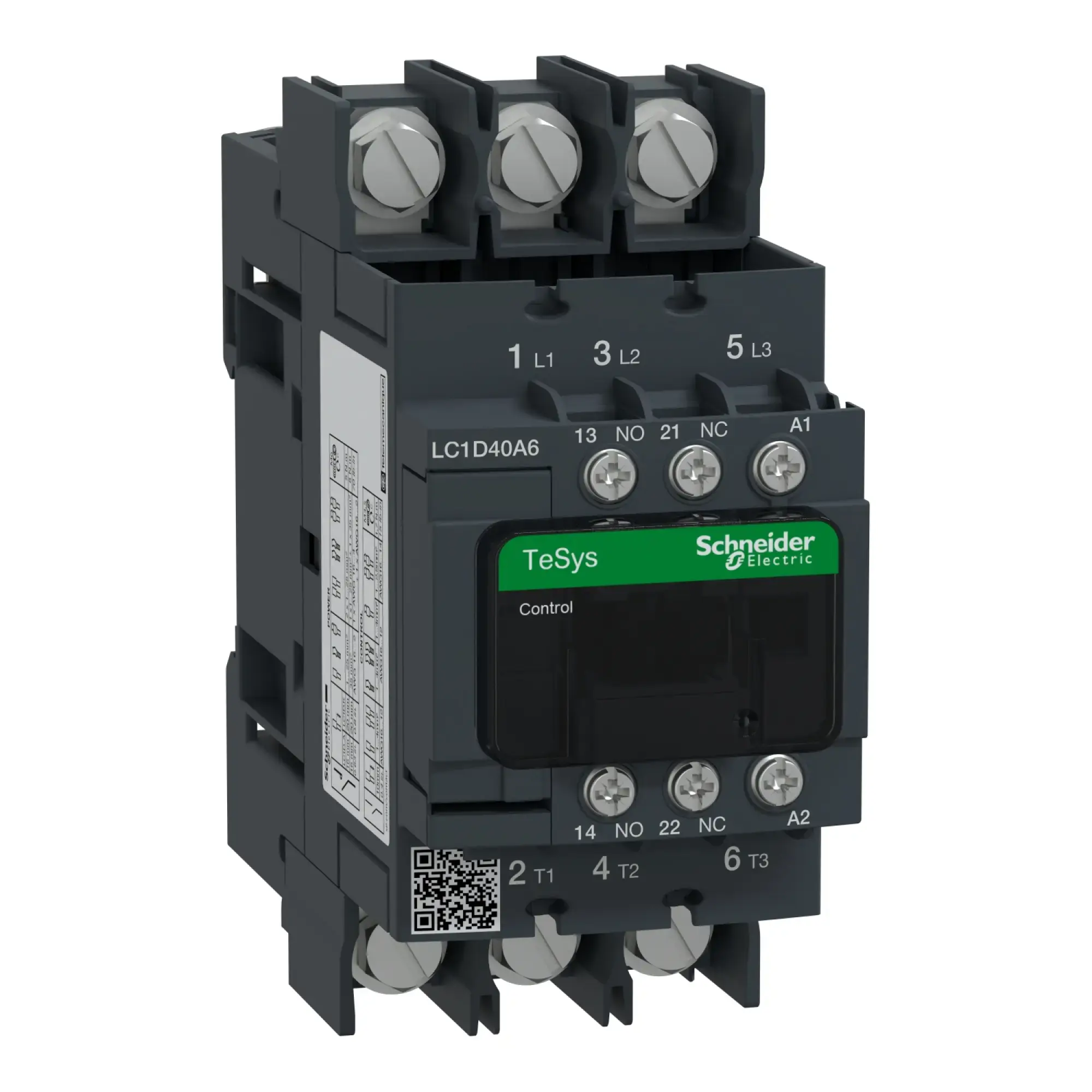 Schneider Electric LC1D40A6U7 Power contactor LC1D 3p, +1NO+1NC, 18.5 kW, 40 A, 400 V AC3, coil 240 V AC (img_002)
