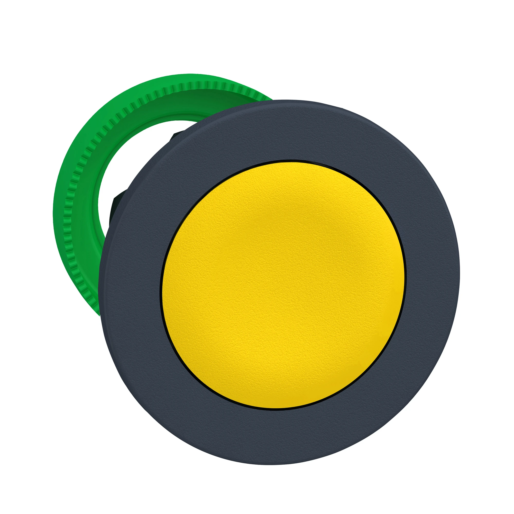Schneider Electric ZB5FA5 Pushbutton, front element, Harmony XB5F, plastic, 30mm, yellow, unmarked, momentary (img_001) Schneider Electric ZB5FA5 Pushbutton, front element, Harmony XB5F, plastic, 30mm, yellow, unmarked, momentary (img_001)