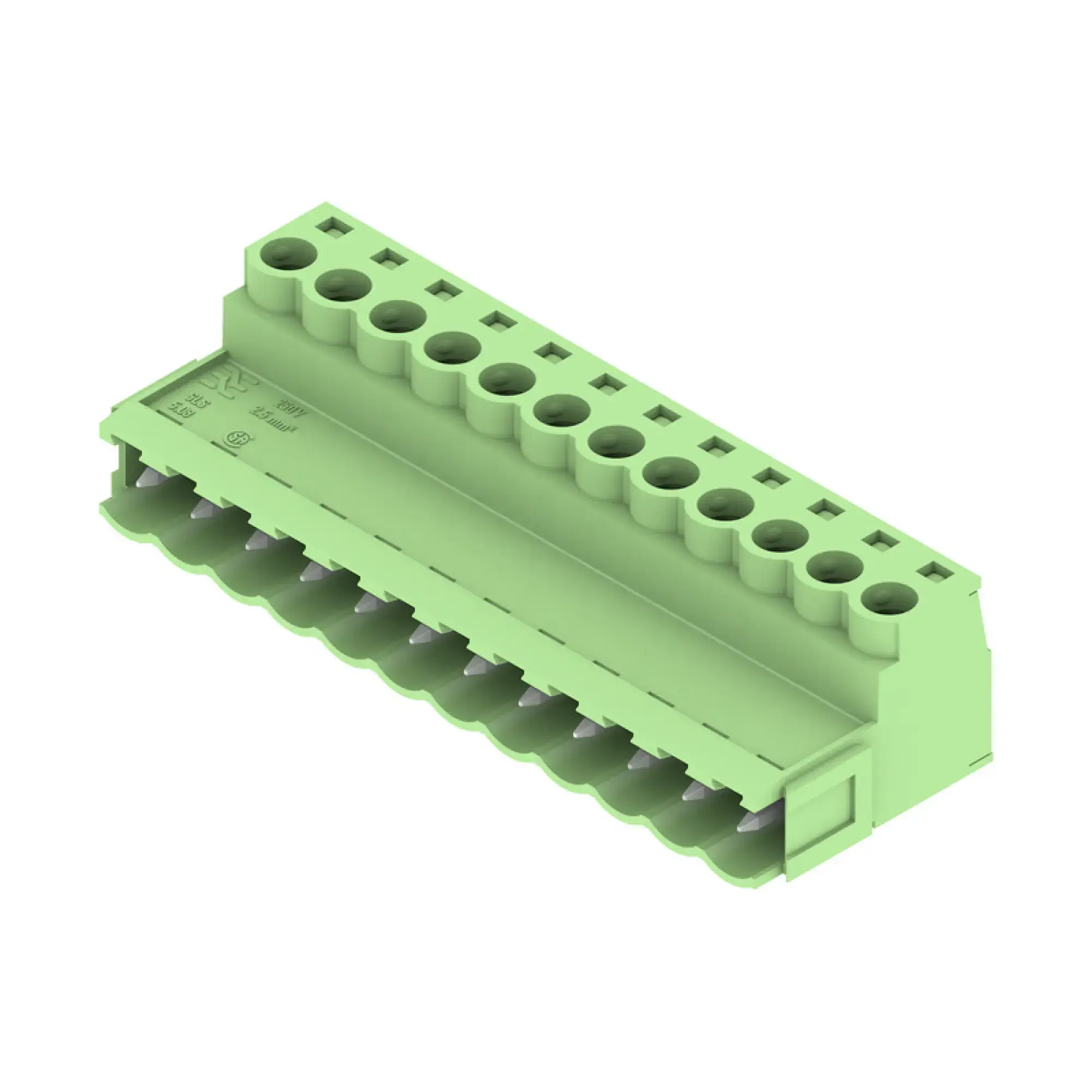 Weidmüller 1530370000 PCB connector (wire connection), 320 V, 21.5 A, Pitch in mm: 5.08, 3.31 mm², Number of poles: 12, Clamping yoke connection, Box (img_001)