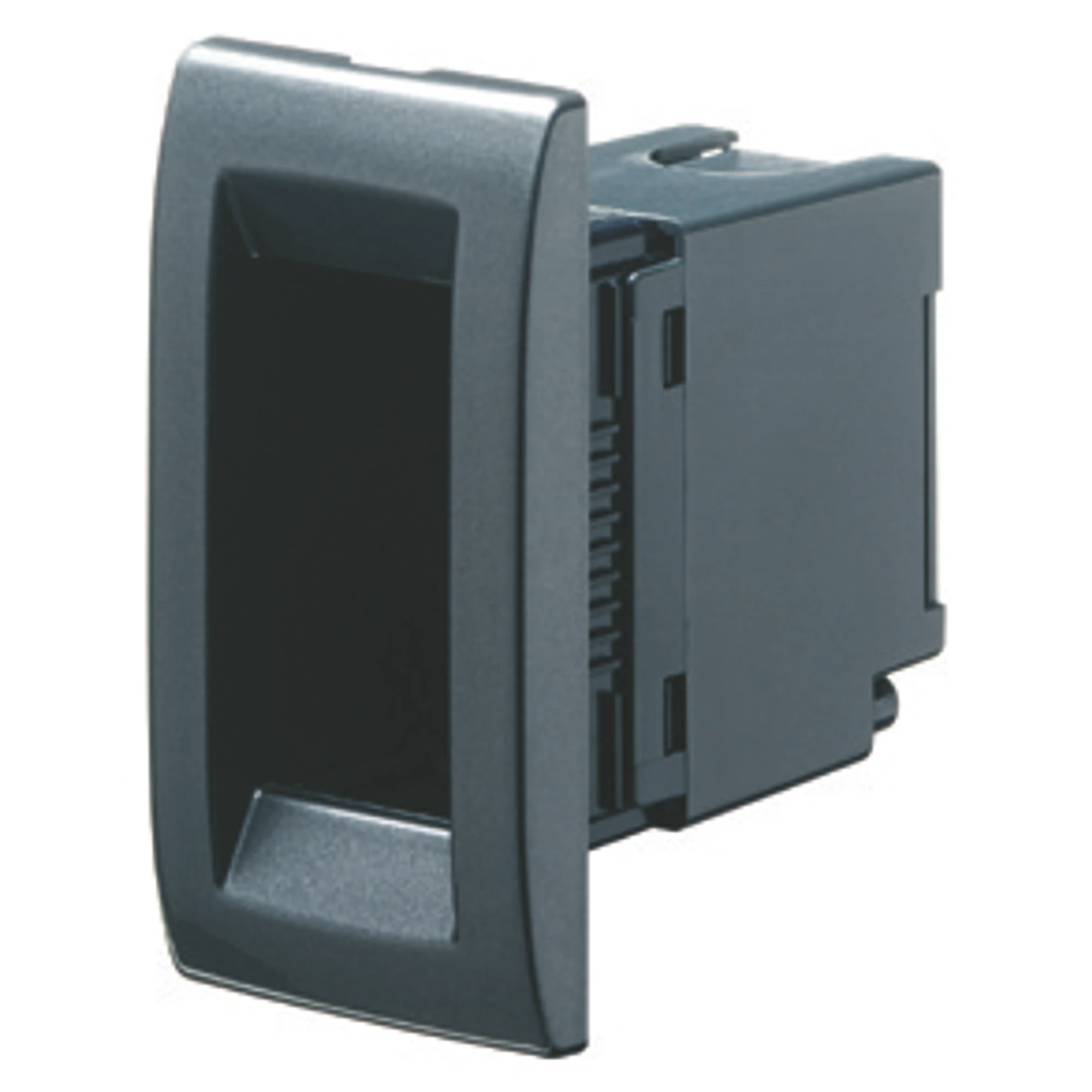 GEWISS GW32121 PLATE FOR PROFILES WITH INSULATING BOX AND SUPPORTS - 1 GANG - SLATE - PLAYBUS (img_001)