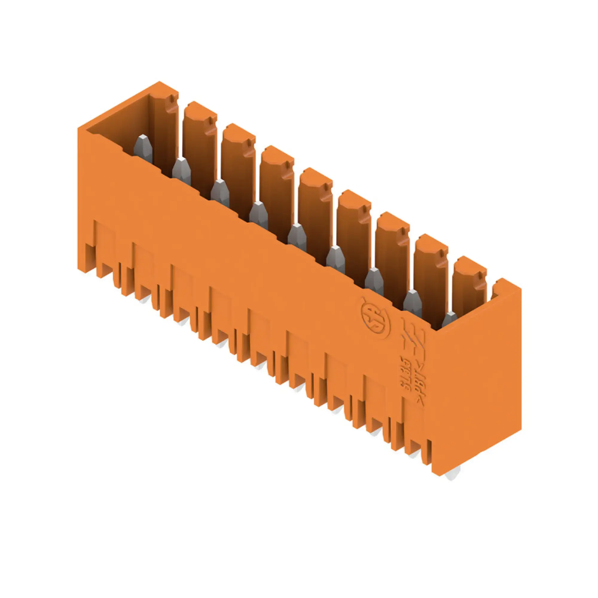 Weidmüller 1604540000 PCB connector (board connection), 160 V, 17 A, Pitch in mm: 3.50, Number of poles: 9, THT solder connection, Box (img_001)
