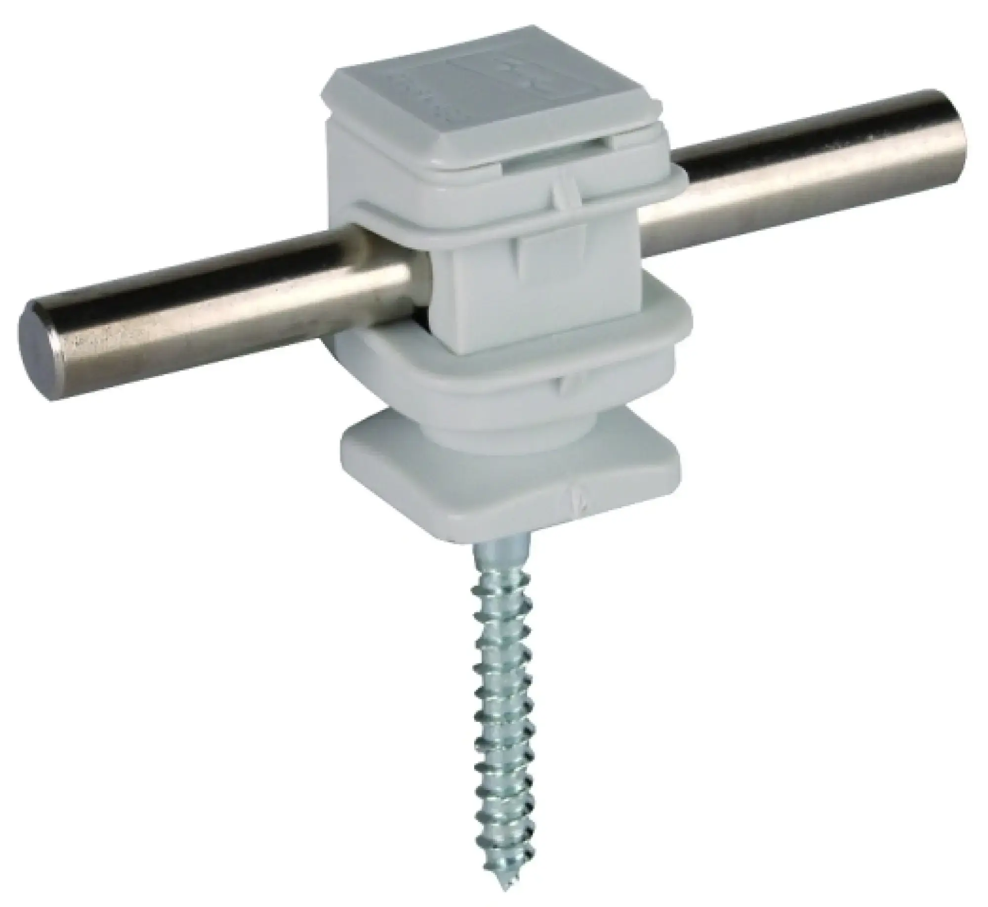 Dehn 204006 Conductor holder DEHNsnap plastic grey H 16mm f. Rd 8mm w. threaded wood screw (img_003)