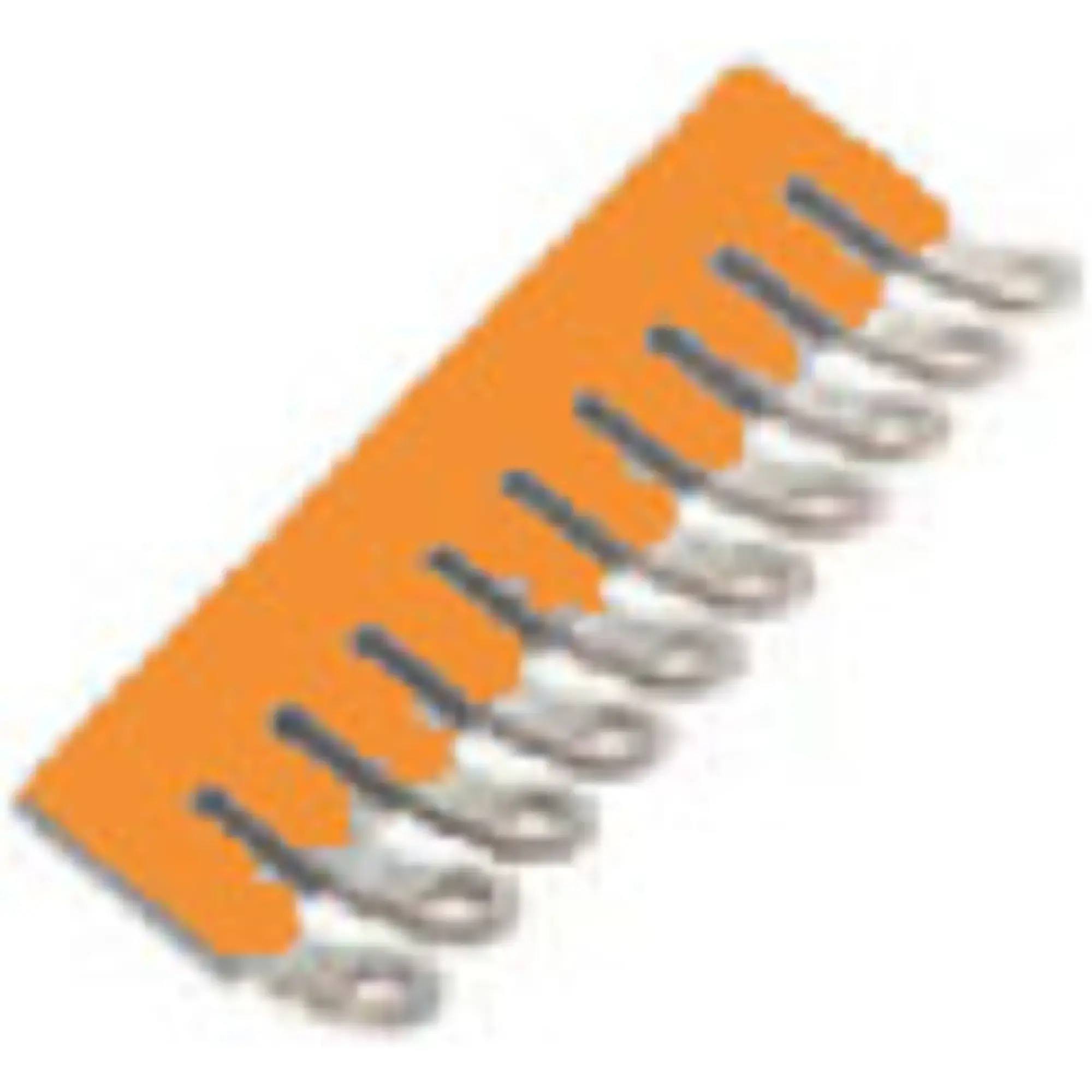 Weidmüller 2550780000 Cross-connector (terminal), when screwed in, orange, 41 A, Number of poles: 10, Pitch in mm: 11.10, Insulated: Yes, Width: 106.9 mm (img_001)
