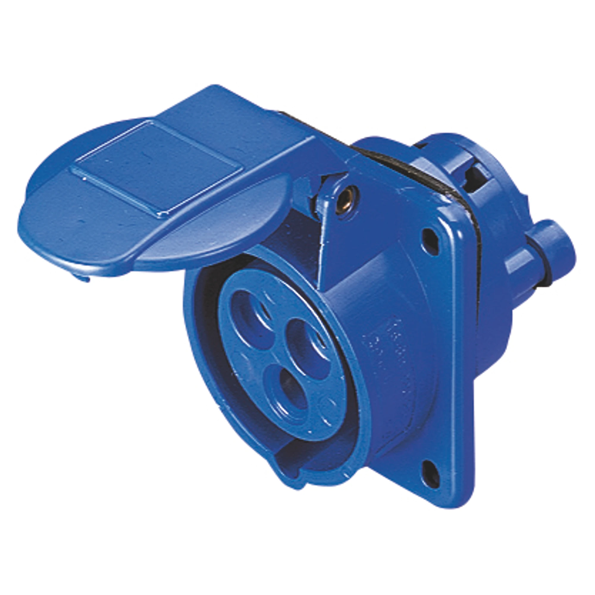 GEWISS GW62204 10° ANGLED FLUSH-MOUNTING SOCKET-OUTLET - 2P+E 16A 200-250V 50/60HZ - BLUE - 6H - SCREW WIRING (img_001)