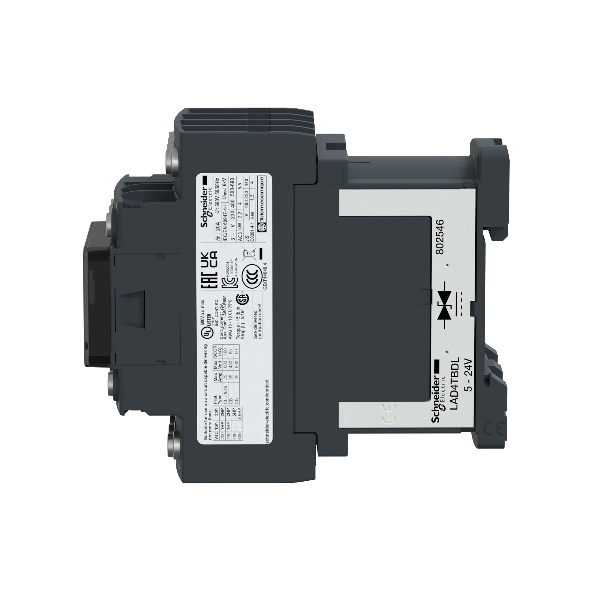 Schneider Electric LC1DT206BD Power contactor LC1D 4p, +1NO+1NC, coil 24 V DC (img_003) Schneider Electric LC1DT206BD Power contactor LC1D 4p, +1NO+1NC, coil 24 V DC (img_003)