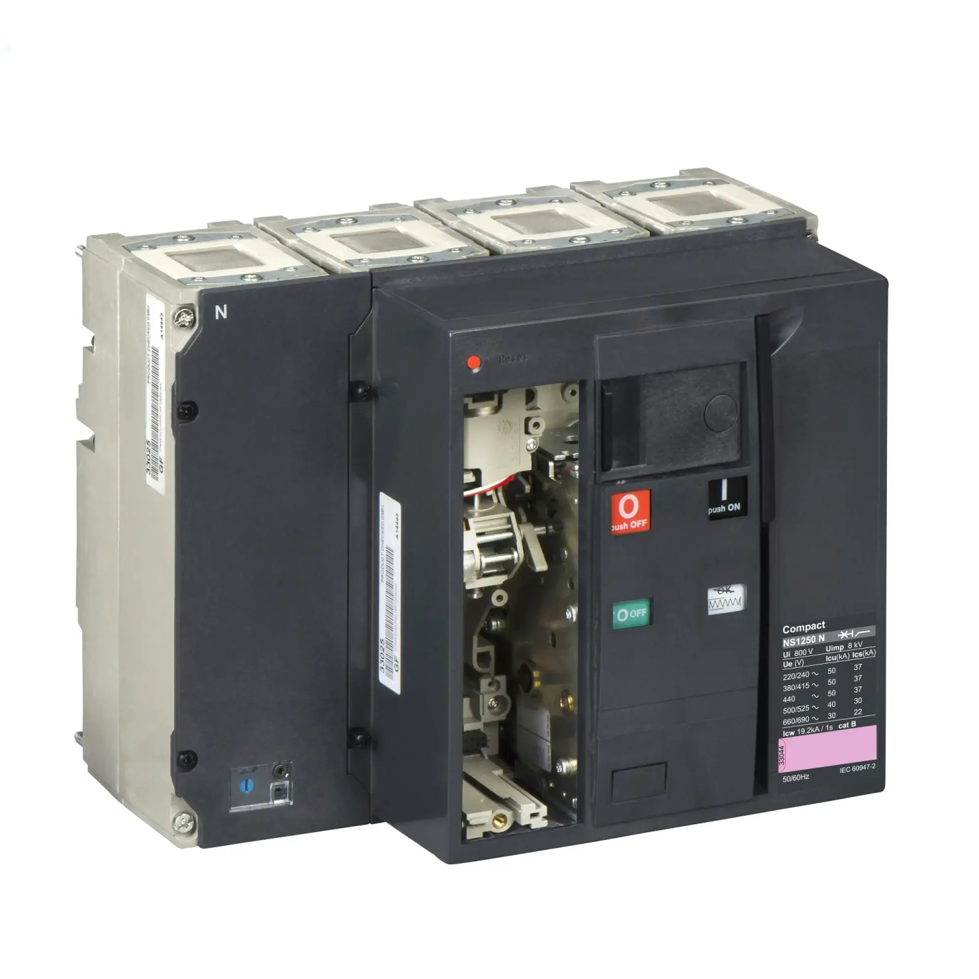 Schneider Electric 33304 Compact NS1250N circuit breaker, 4 P, 1250A, max. switching capacity 50kA (img_002) Schneider Electric 33304 Compact NS1250N circuit breaker, 4 P, 1250A, max. switching capacity 50kA (img_002)