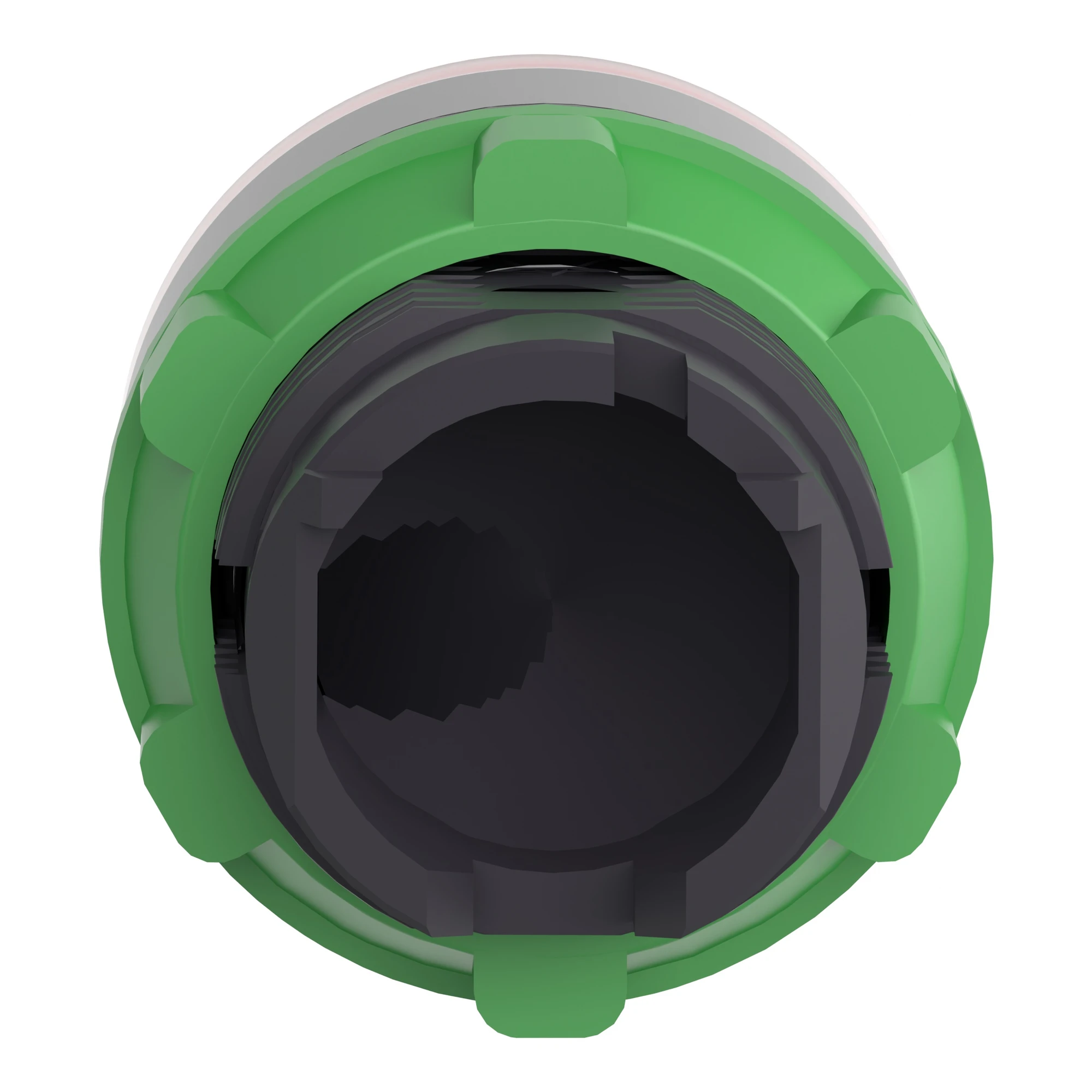 Schneider Electric ZB5AA48C0 Illuminated pushbutton, front element, Harmony XB5, plastic, 22mm, light grey, red, for universal LED, for insert label (img_003)