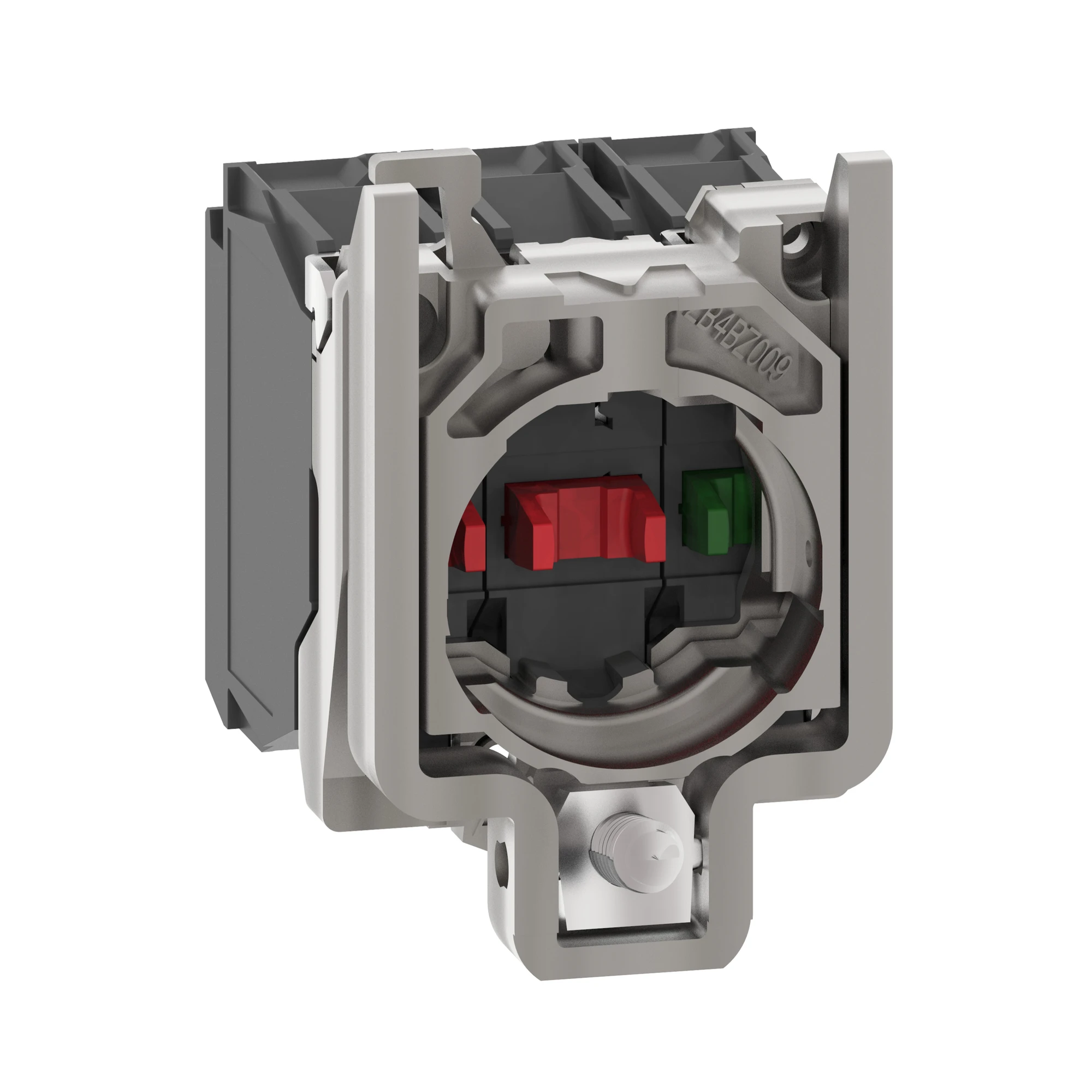 Schneider Electric ZB4BZ102TQ Auxiliary contact block with mounting flange, Harmony XB4, metal, 22mm, 30mm, 1NC, screw terminal, bulk packaging (img_001)