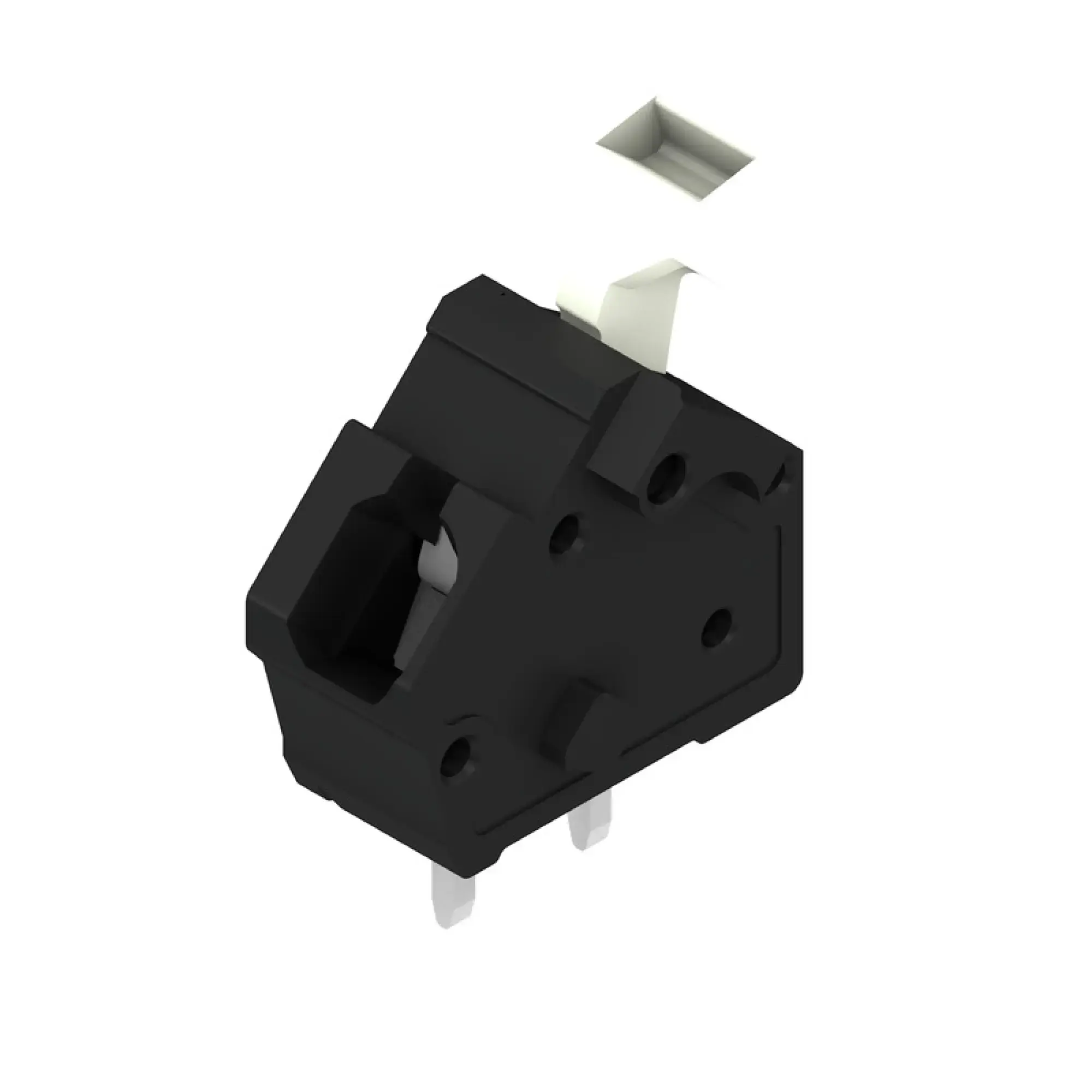 Weidmüller 1967930000 PCB terminal, 320 V, 24 A, Pitch in mm: 5.00, 2.5 mm², Number of poles: 1, Tension clamp connection with actuator, THT solder connection, 135°, Box (img_001)