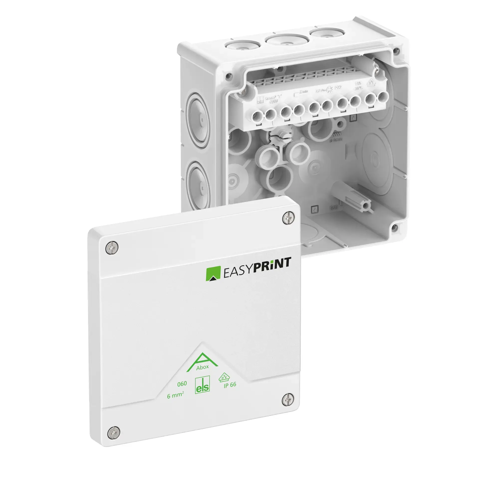 Spelsberg 806120EP Junction box, Type of protection IP66, max. 6², Impact strength IK07, Protection class II, Ui 690V AC, Ui 690V DC, DLG, VDE, Halogen free (img_001) Spelsberg 806120EP Junction box, Type of protection IP66, max. 6², Impact strength IK07, Protection class II, Ui 690V AC, Ui 690V DC, DLG, VDE, Halogen free (img_001)