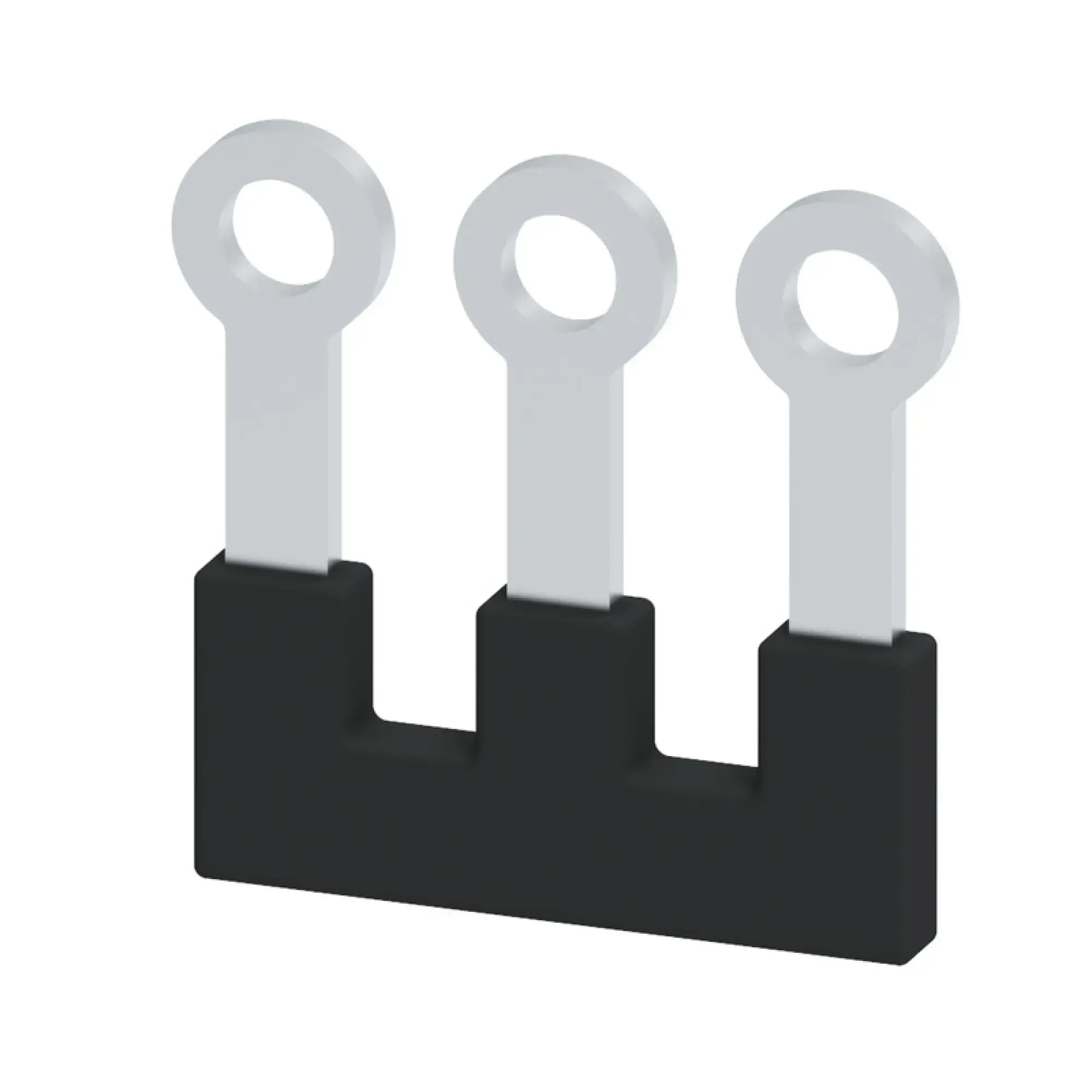 Weidmüller 2615150000 Cross-connector (terminal), when screwed in, black, 41 A, Number of poles: 3, Pitch in mm: 11.00, Insulated: Yes, Width: 28 mm (img_001)