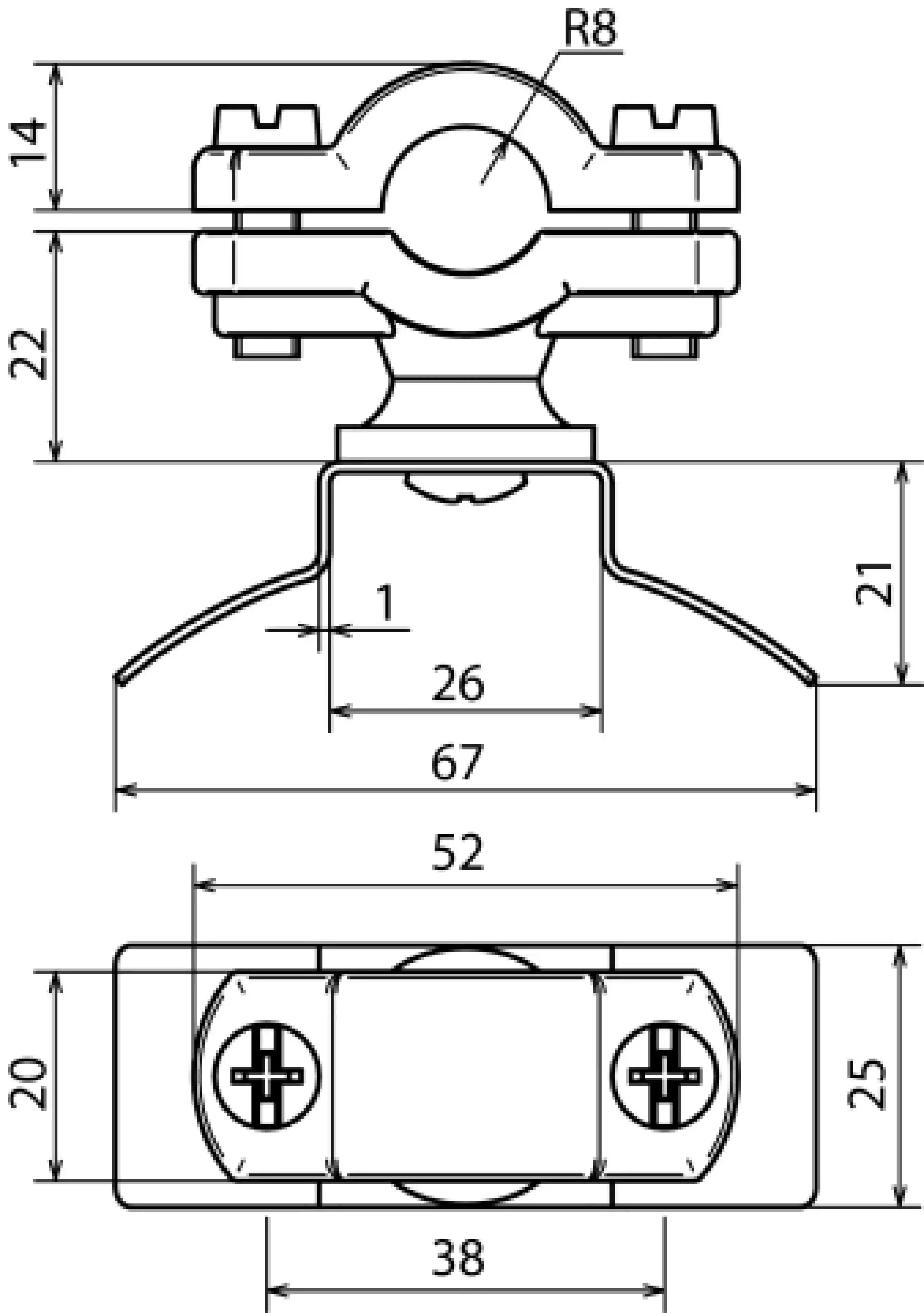 Dehn 275716 Rod holder PA f. Rd 16mm w. fixing part StSt f. tensioning strap 14x0.3mm (img_002) Dehn 275716 Rod holder PA f. Rd 16mm w. fixing part StSt f. tensioning strap 14x0.3mm (img_002)
