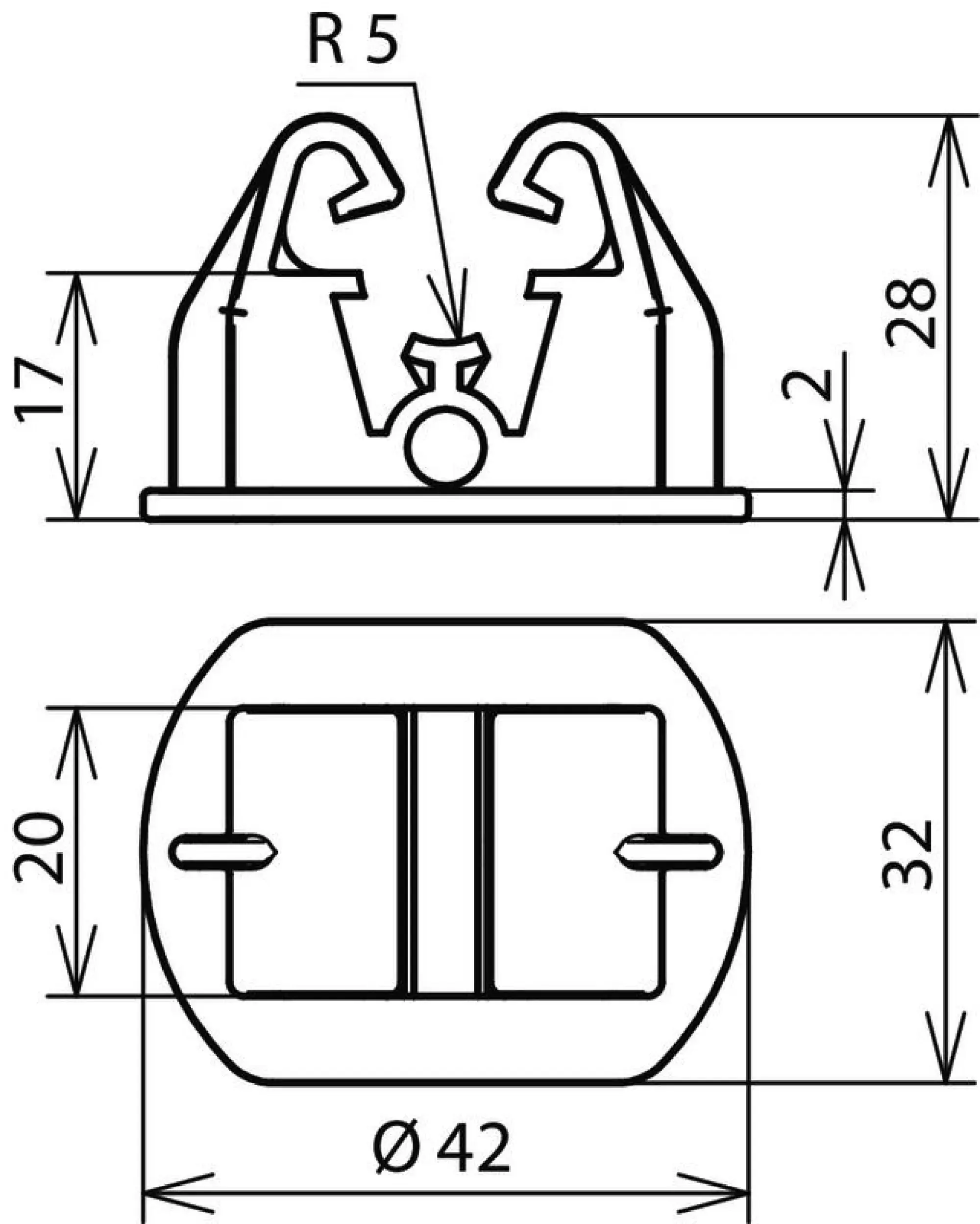 Dehn 253023 Adapter for roof conductor holders for Rd 10mm (img_005)