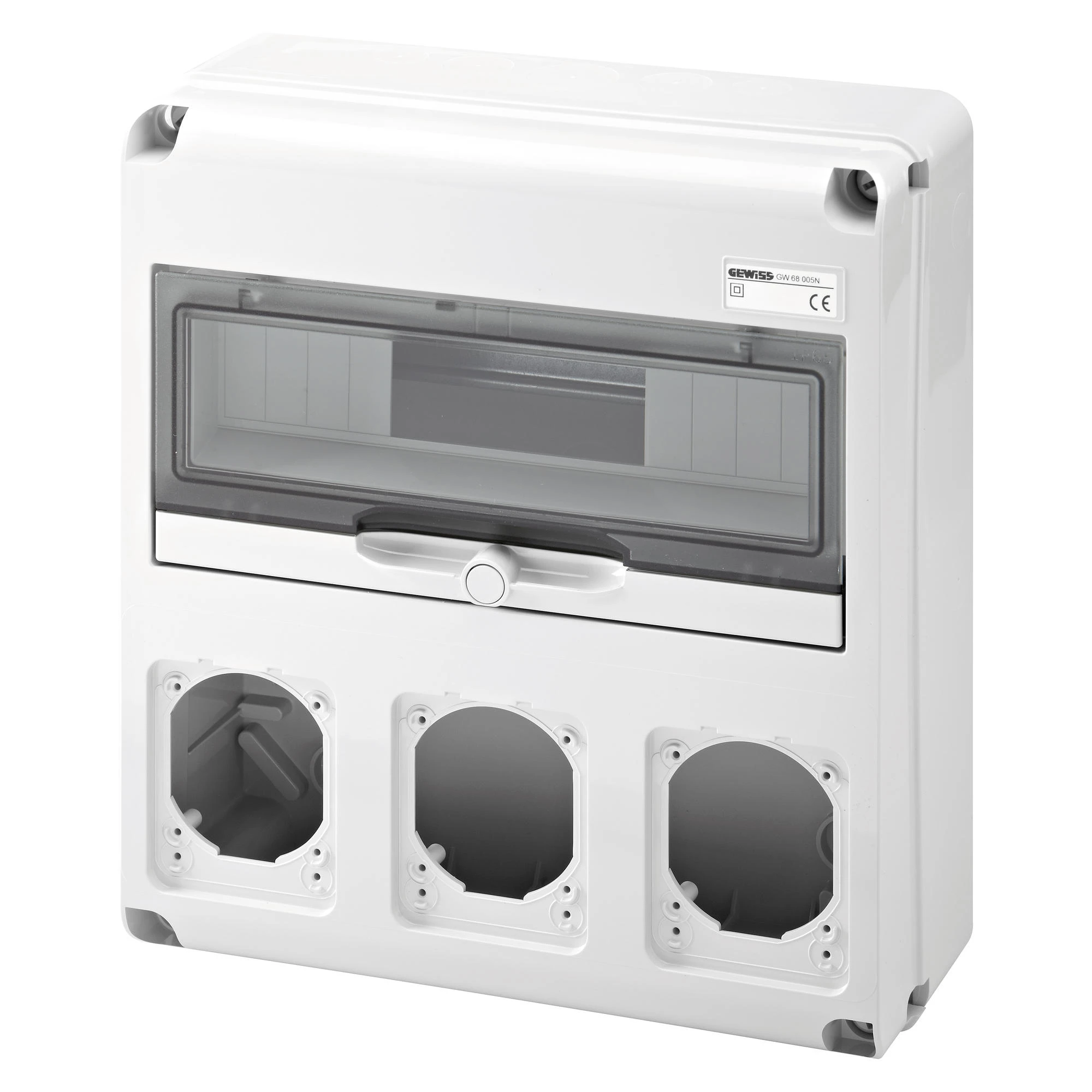 GEWISS GW68005N Q-DIN 14 MODULES - 3 FLANGE IEC 309 16/32A IP44/67 - IP65 (img_001)