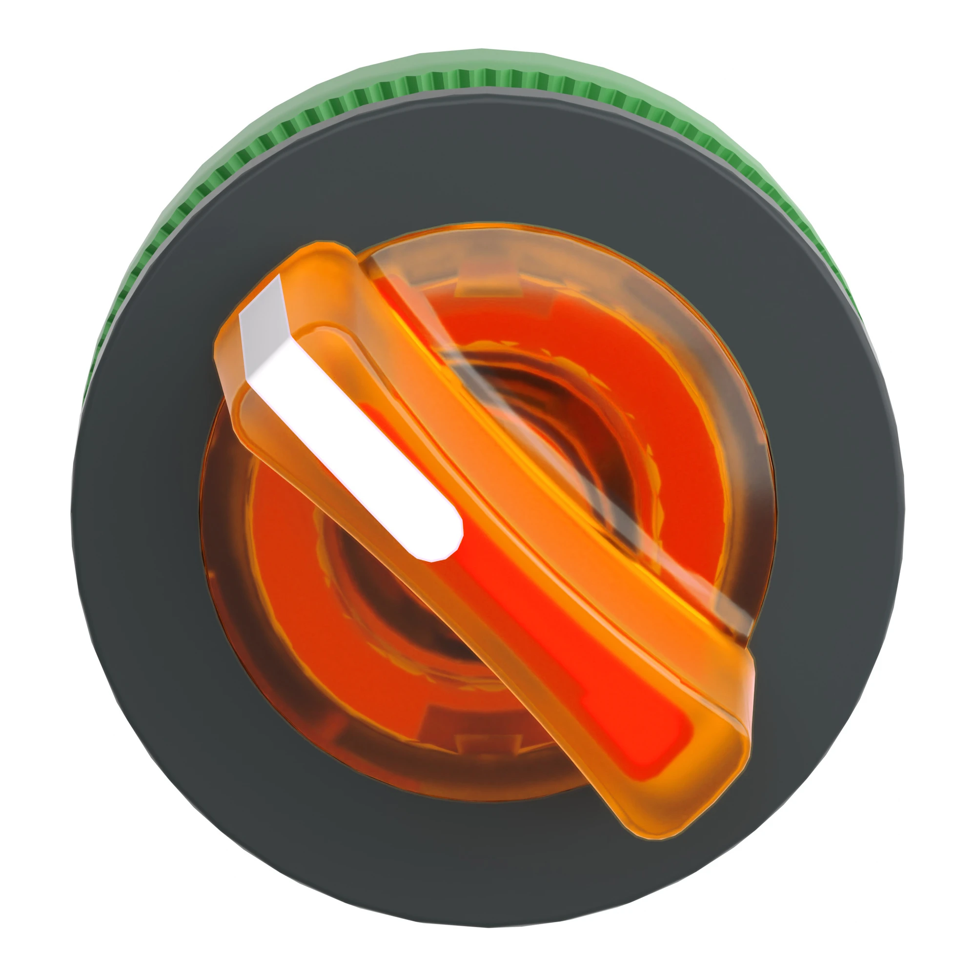 Schneider Electric ZB5FK1453 Illuminated Selector Switch, Front Element, Harmony XB5F, Plastic, 30mm, Orange, for Universal LED, 2 Positions, Momentary (img_003)
