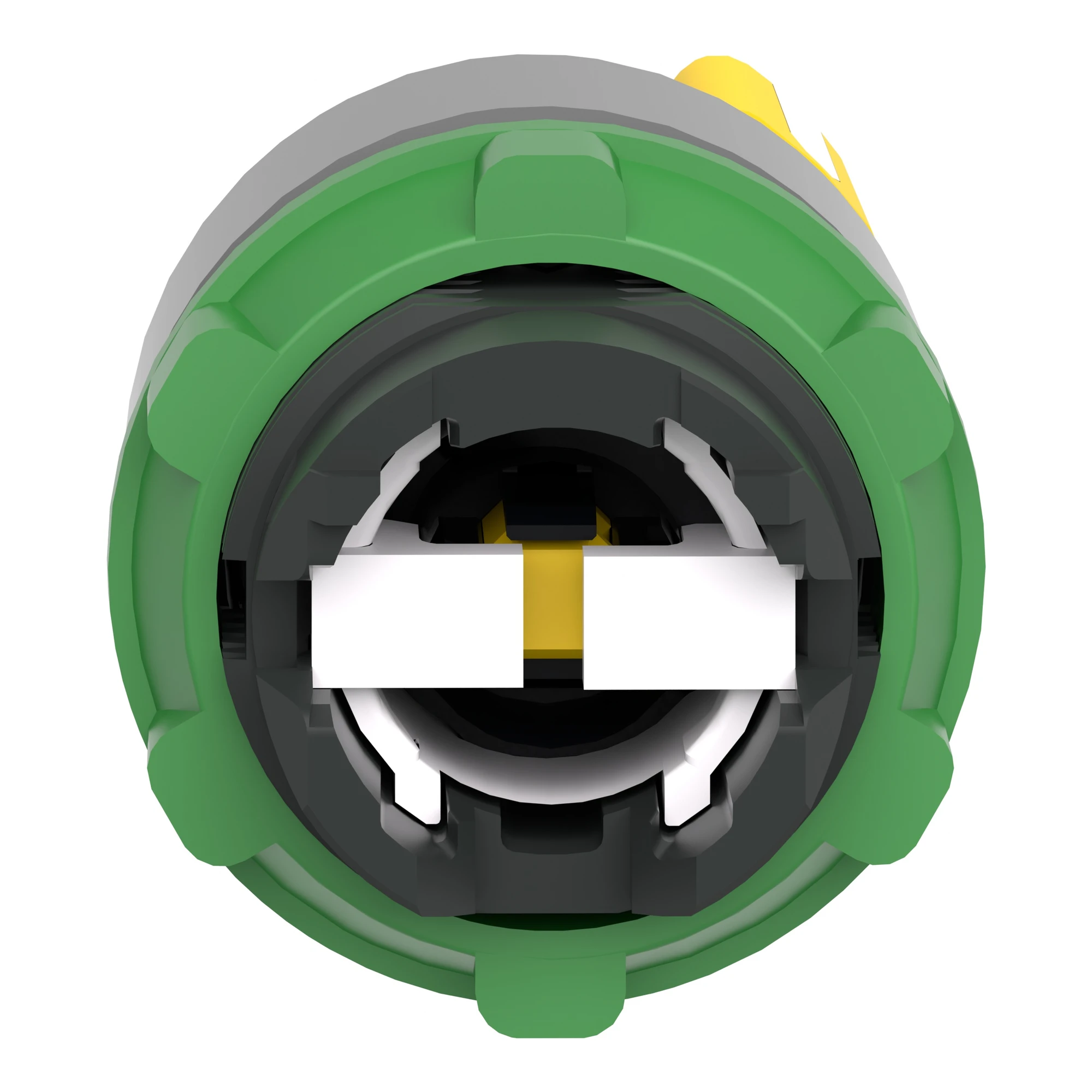 Schneider Electric ZB5AD205C0 Selector switch, front element, Harmony XB5, plastic, 22mm, light grey, yellow, 2 positions, latching (img_002)