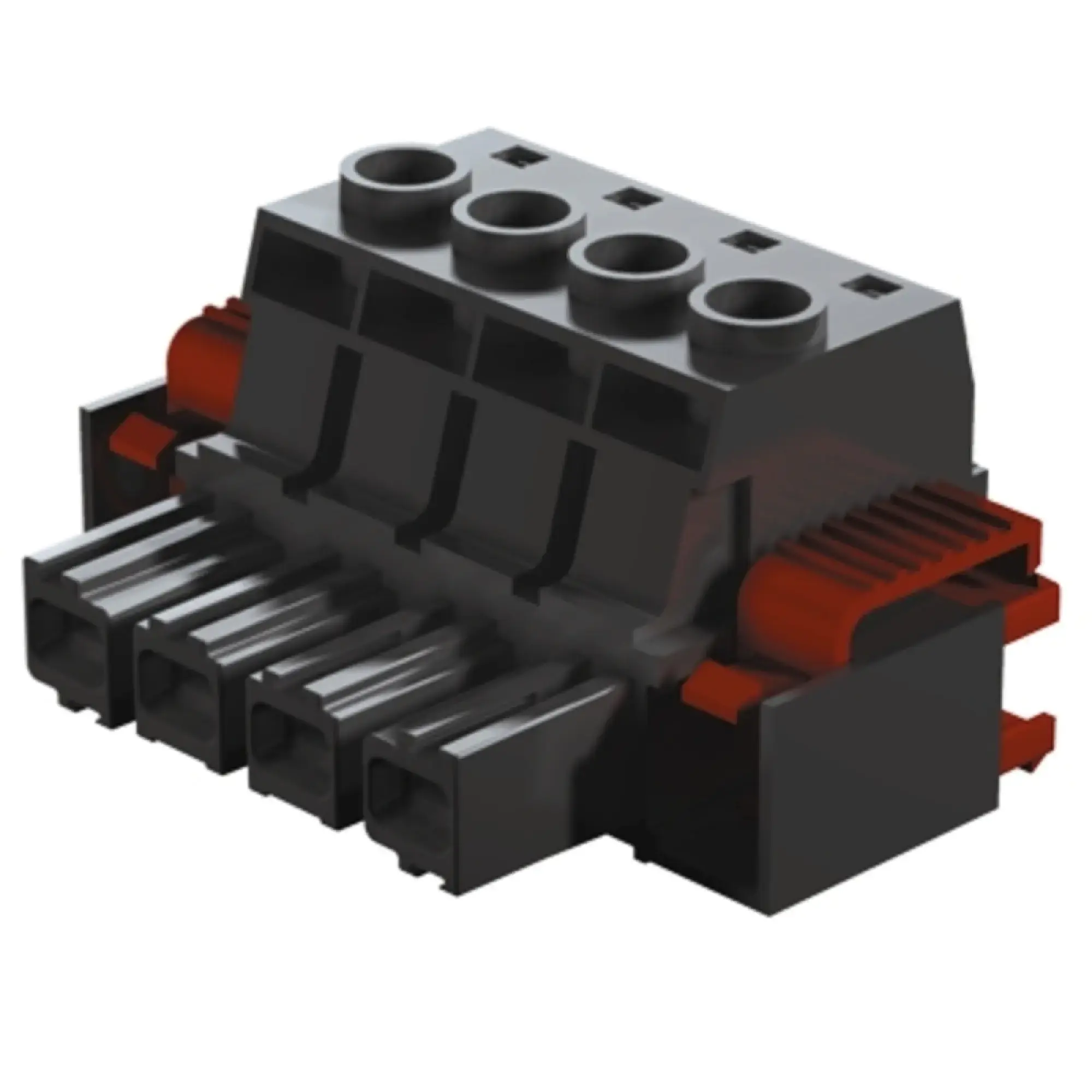 Weidmüller 1924640000 PCB connector (wire connection), 1000 V, 78.3 A, Pitch in mm: 10.16, 16 mm², Number of poles: 4, Clamping yoke connection, Box (img_001)