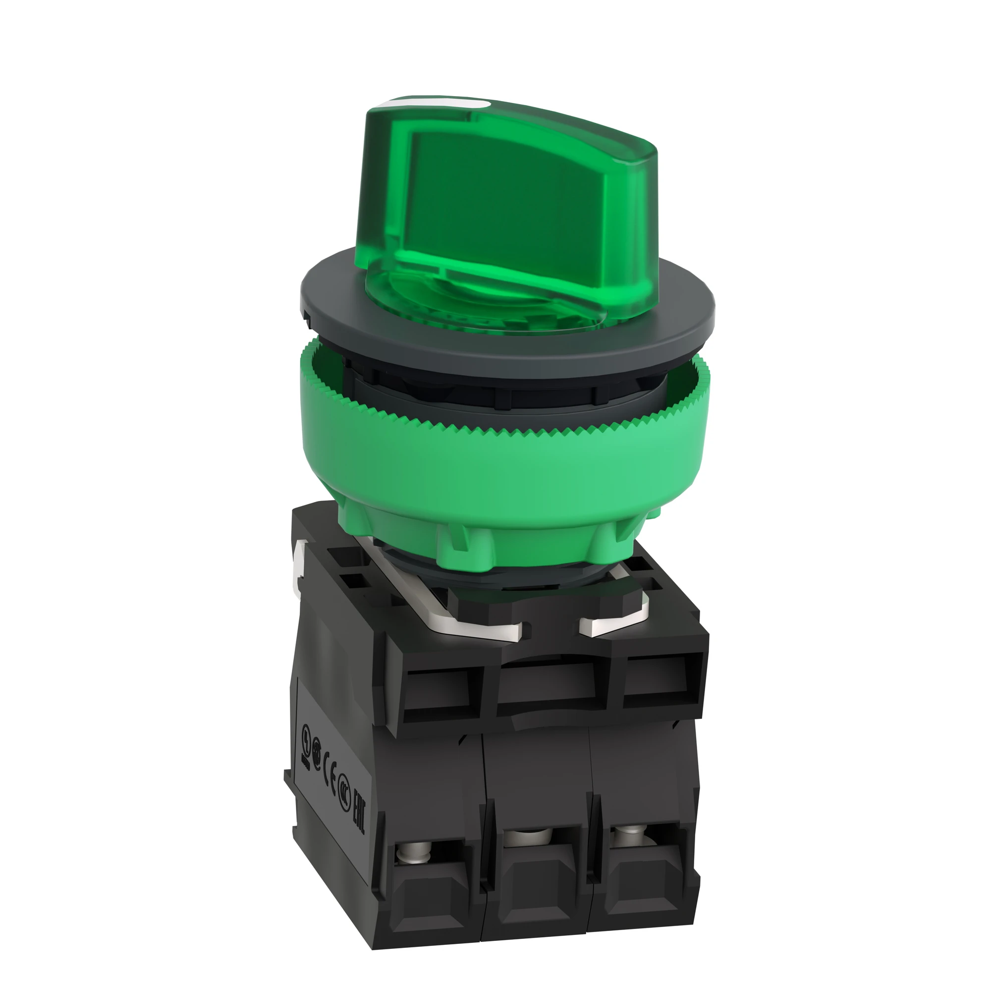 Schneider Electric XB5FK123M5 Illuminated Selector Switch, Harmony XB5F, Plastic, Green, 30mm, Universal LED, 2 Positions, 1 NC + 1 NO, 230-240V AC (img_005) Schneider Electric XB5FK123M5 Illuminated Selector Switch, Harmony XB5F, Plastic, Green, 30mm, Universal LED, 2 Positions, 1 NC + 1 NO, 230-240V AC (img_005)