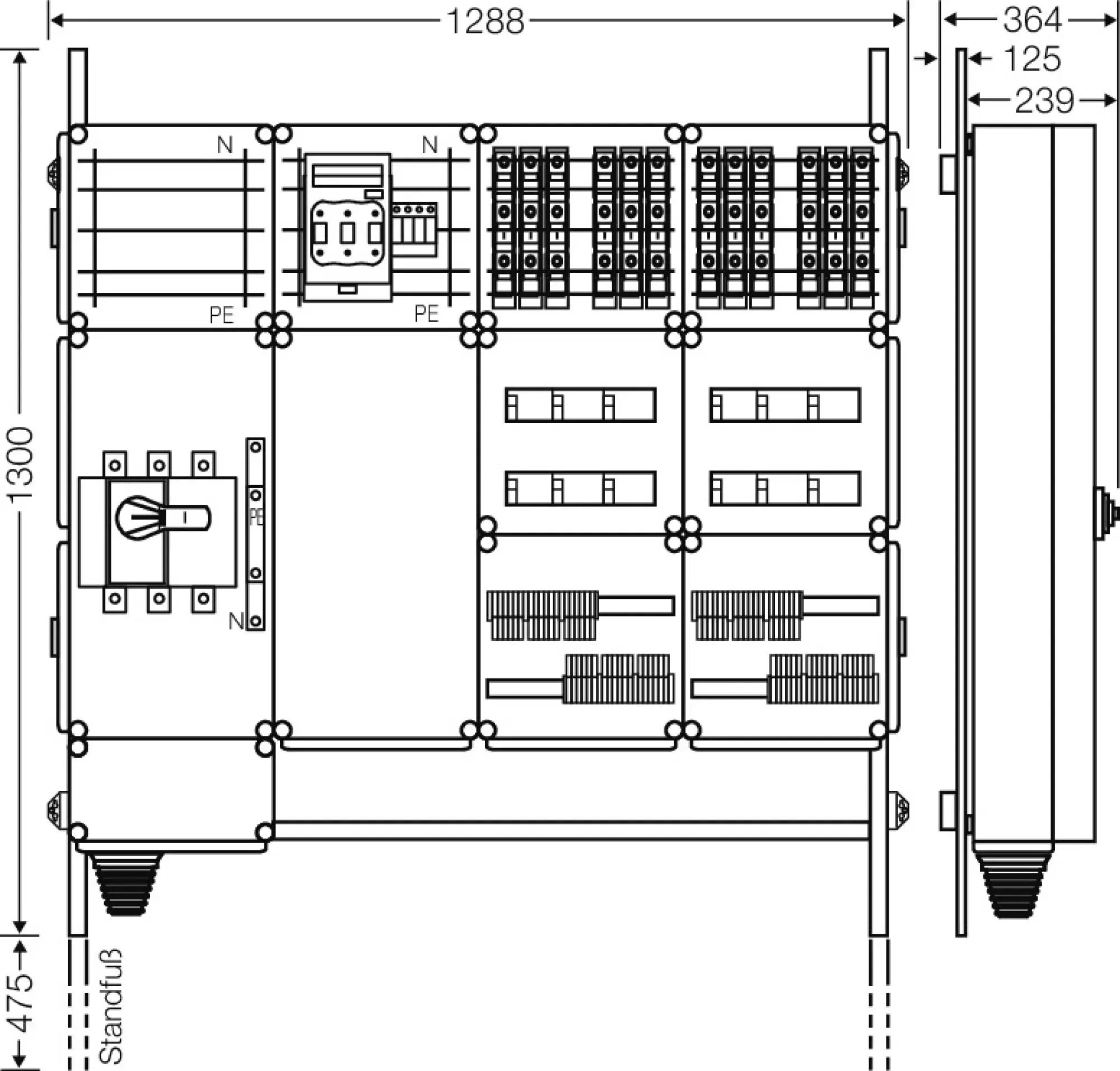 Hensel 65000116 Ladeverteiler für bis zu 12 Ladepunkte à 11kW Mi EV 11kW 12101 (img_002)