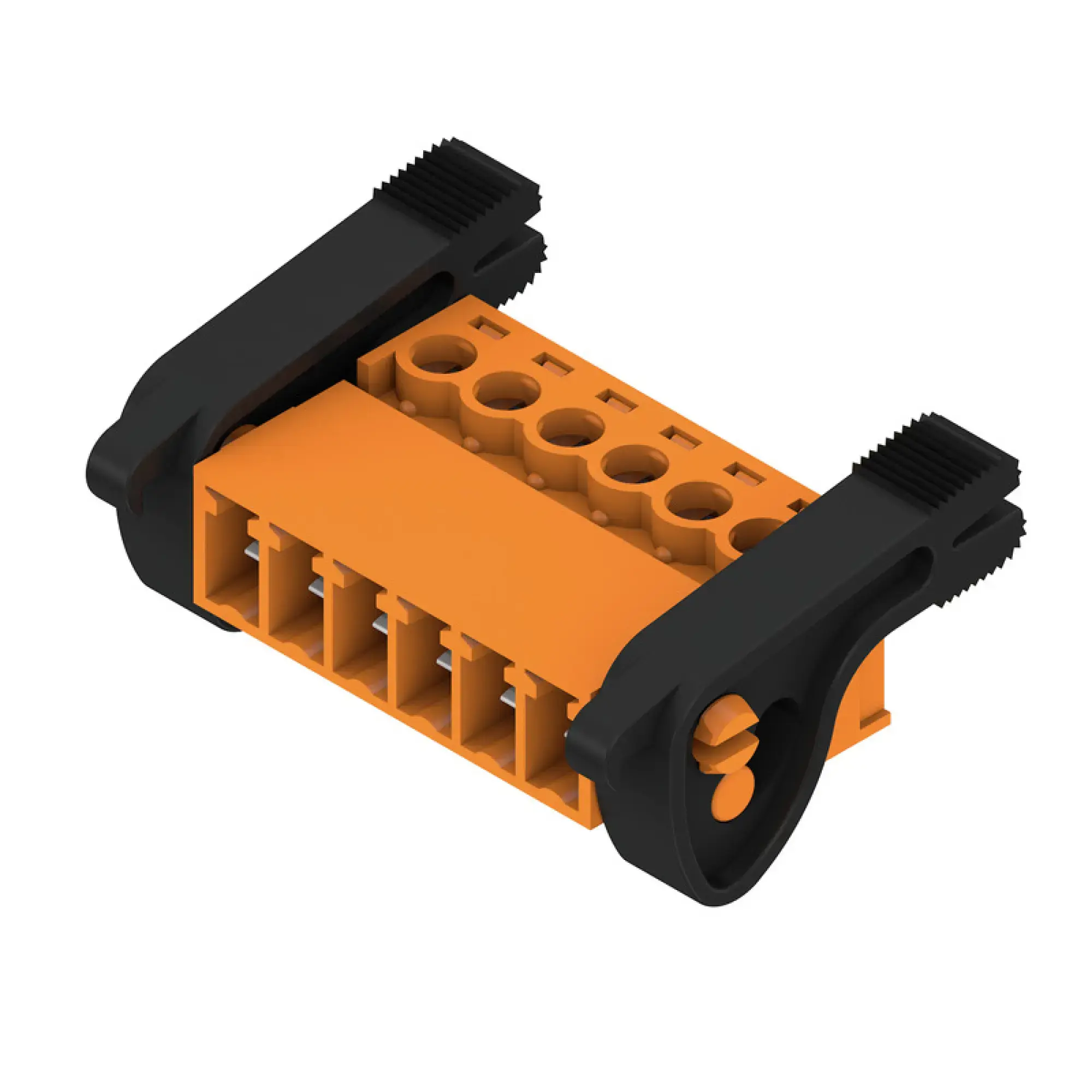 Weidmüller 2444110000 PCB connector (wire connection), 160 V, 17.5 A, Pitch in mm: 3.81, 1.5 mm², Number of poles: 6, Clamping yoke connection, Box (img_001)