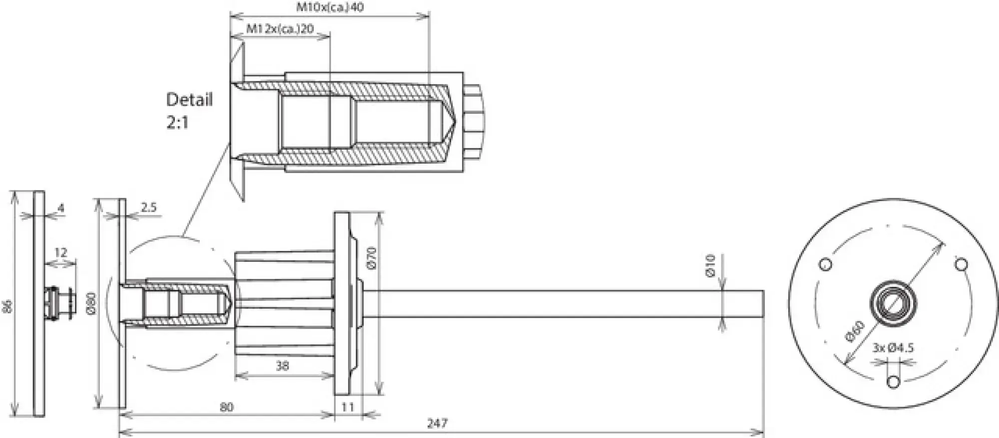 Dehn 478051 Fixed earthing terminal type M M10/M12 StSt(V4A) term. axis St/tZn a. water barr. (img_002)