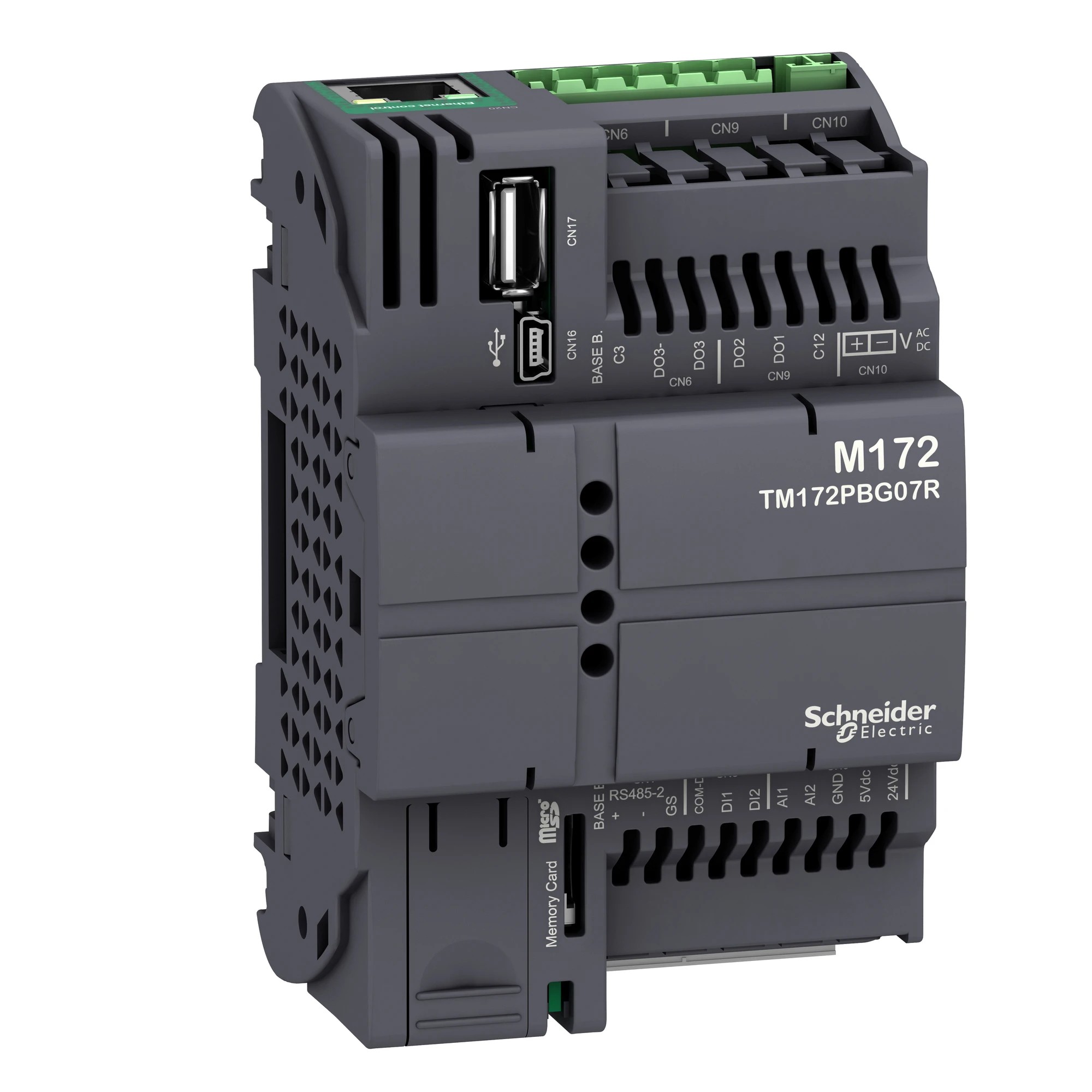 Schneider Electric TM172PBG07R PLC Control, Modicon M172 Performance, 7 I/O, Ethernet, Modbus, BACnet, Webvisu, 24 VAC/DC (img_001)