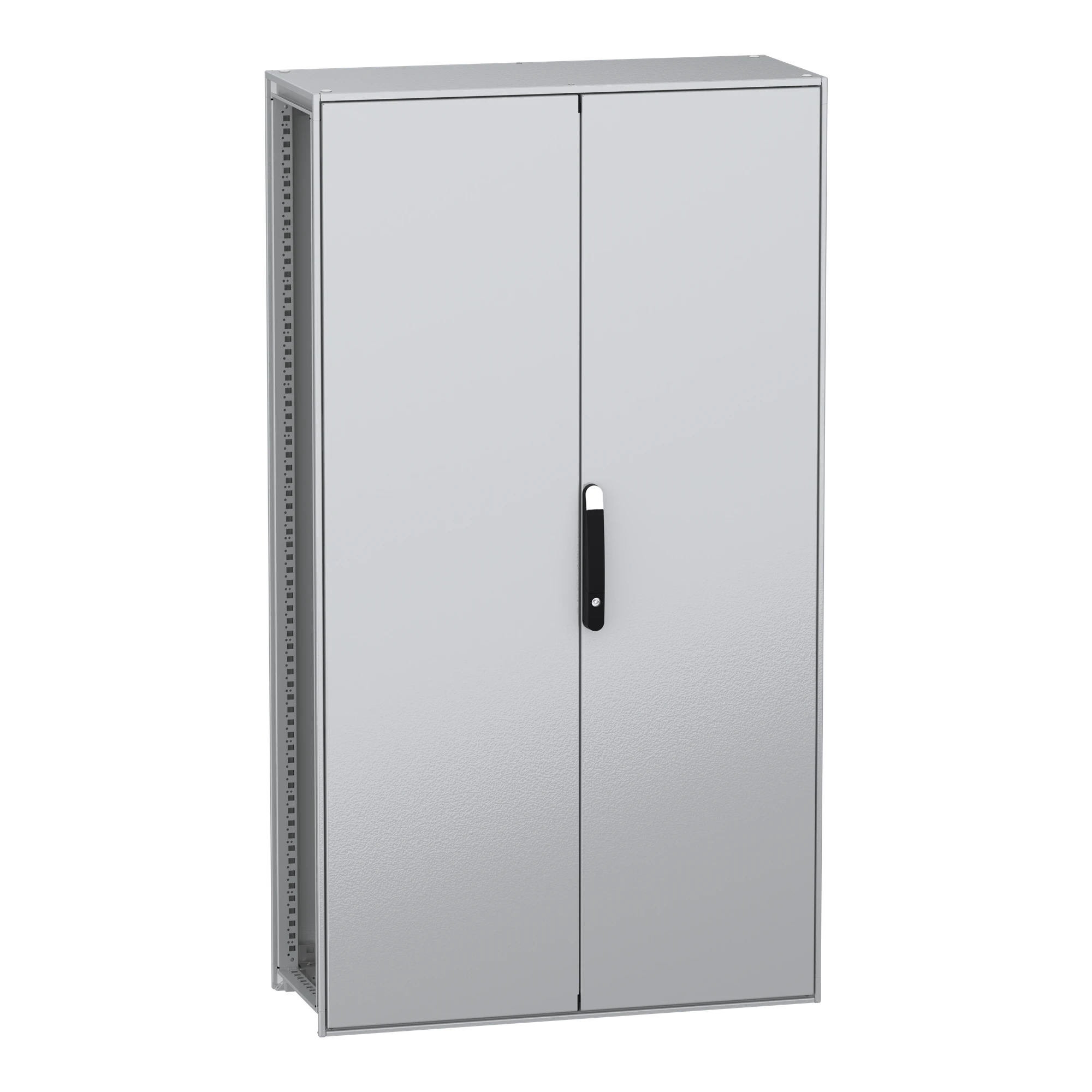 Schneider Electric NSYSFN1810402D Floor-standing enclosure, PanelSeT SFN, made of decarbonized steel, without mounting plate, assembled, 1800x1000x400mm, 2 doors, IP55 (img_001)