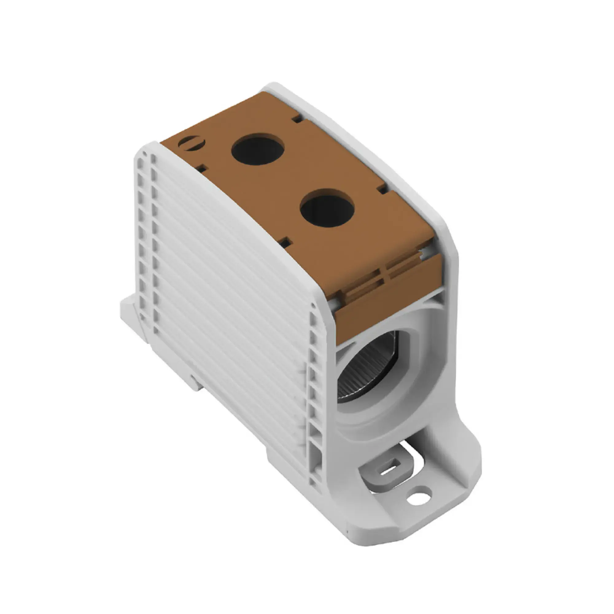 Weidmüller 2502880000 Potential distributor terminal, Screw connection, brown, 300 mm², 520 A, 1000 V, Number of connections: 2, Number of levels: 1, TS 35, V-0, Wemid (img_001) Weidmüller 2502880000 Potential distributor terminal, Screw connection, brown, 300 mm², 520 A, 1000 V, Number of connections: 2, Number of levels: 1, TS 35, V-0, Wemid (img_001)