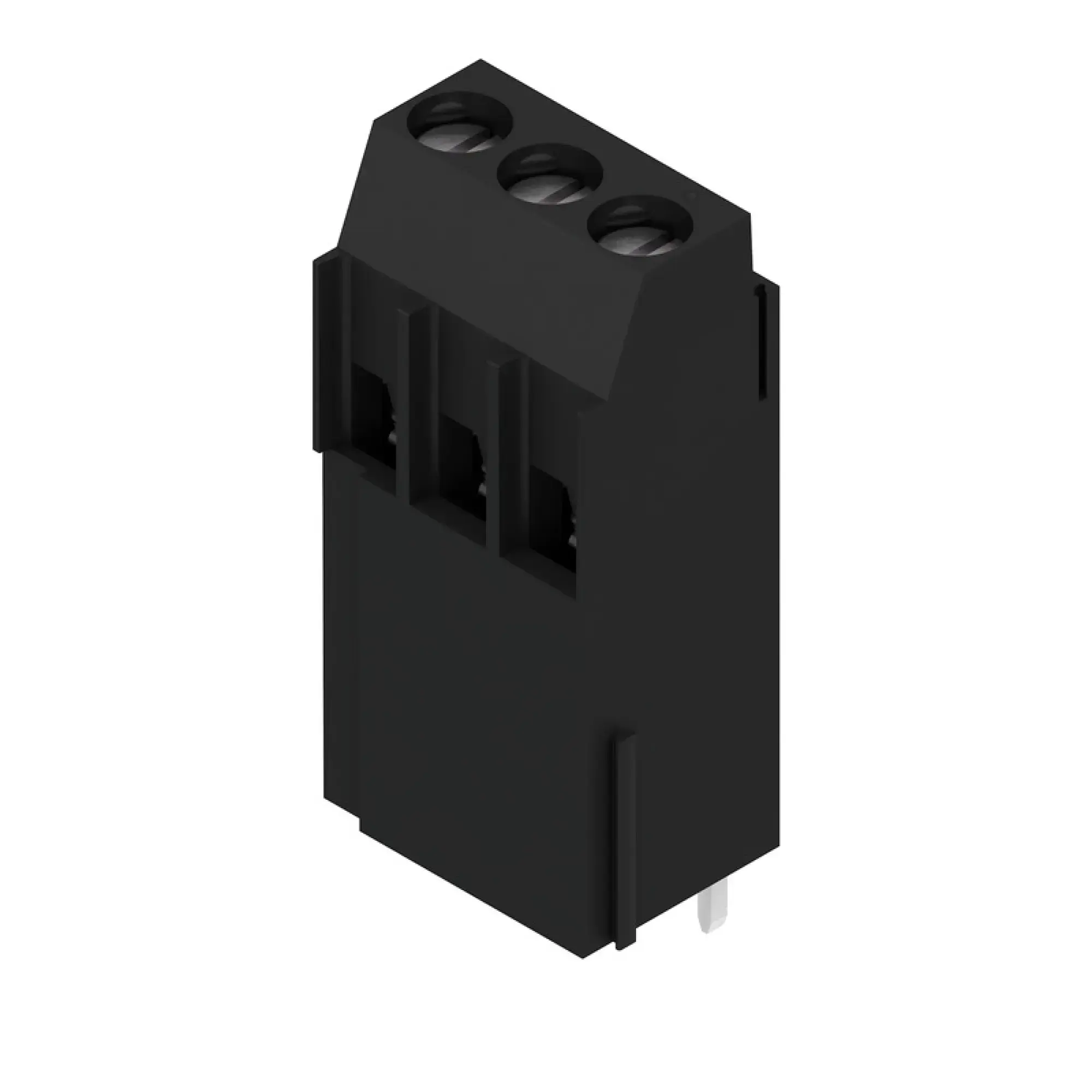 Weidmüller 2697870000 PCB terminal, 320 V, 32.5 A, Pitch in mm: 5.00, 6 mm², Number of poles: 3, Clamping yoke connection, THT solder connection, 90°, Box (img_001)