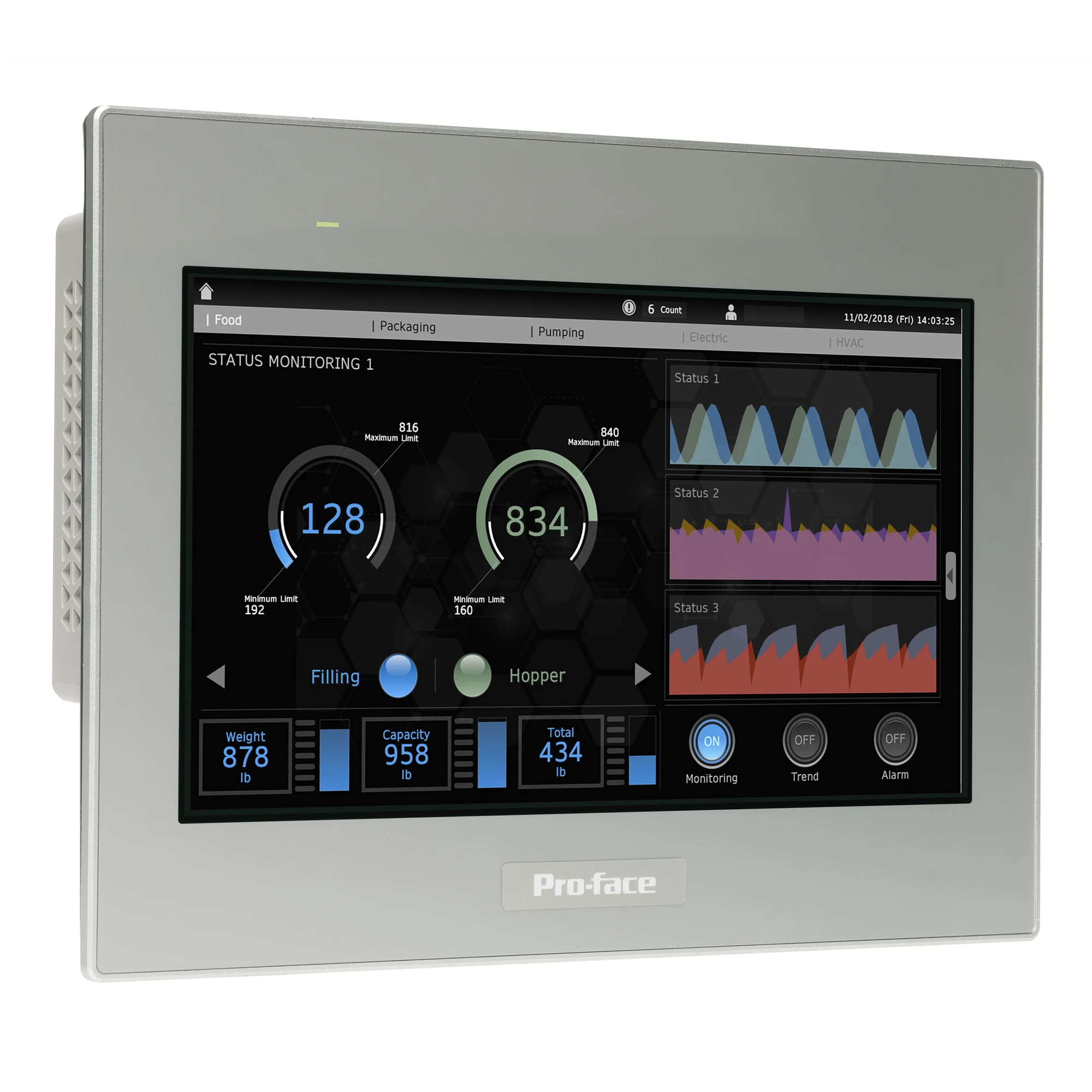 Schneider Electric PFXST6500WAD Pro-face ST6000 10"W Basic HMI Touch Panel resistive, 2 x Ethernet (dual IP), 2 x serial COM, USB (img_001)