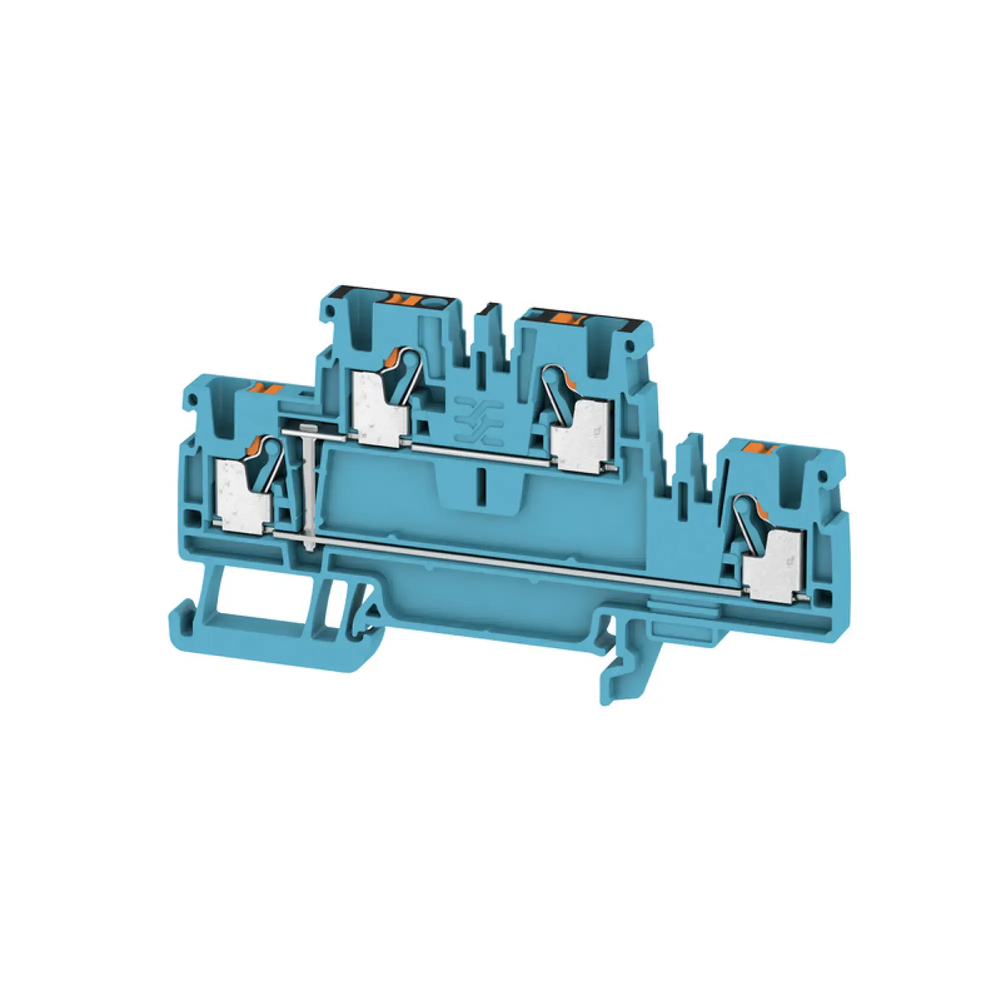 Weidmüller 1547660000 Multi-tier modular terminal, PUSH IN, blue, 2.5 mm², 800 V, 800 V, Number of connections: 4, Number of levels: 2, TS 35, V-0, Wemid (img_001)