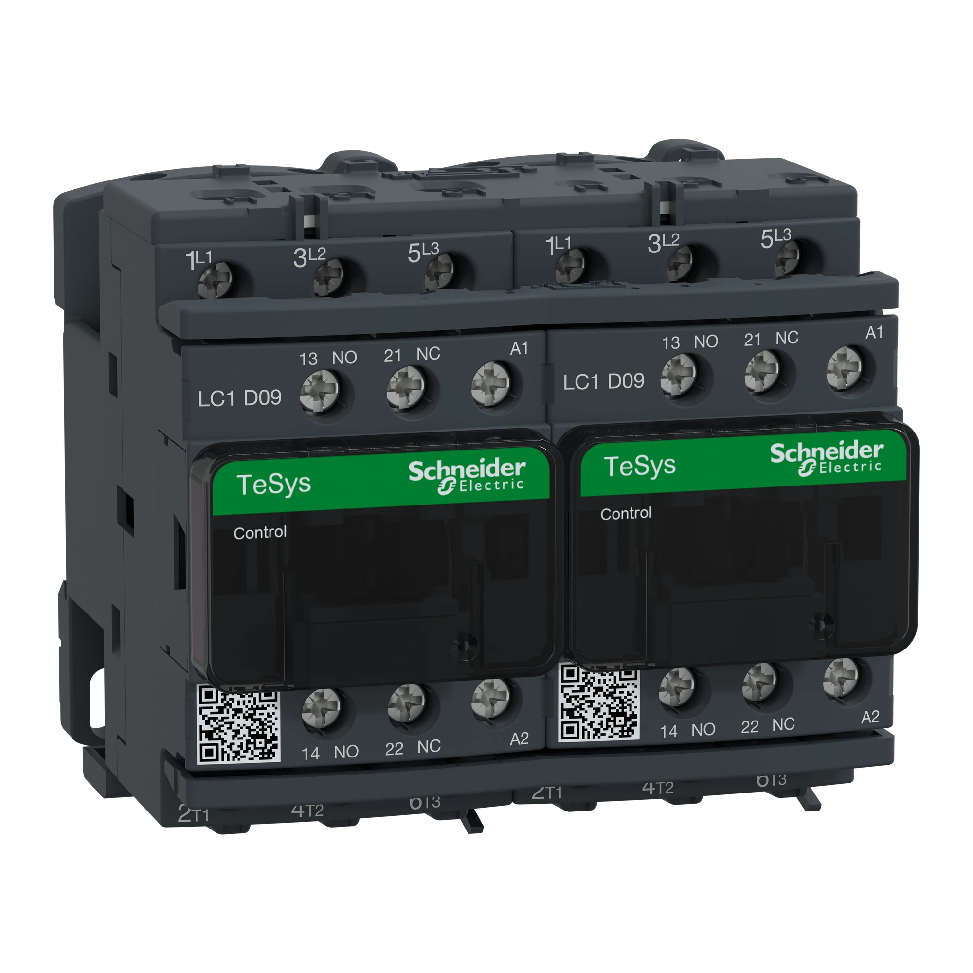 Schneider Electric LC2D09U7V Reversing contactor combination, 3p+1NO+1NC, 4kW/400V/AC3 9A, coil 240V 50/60Hz (img_001)