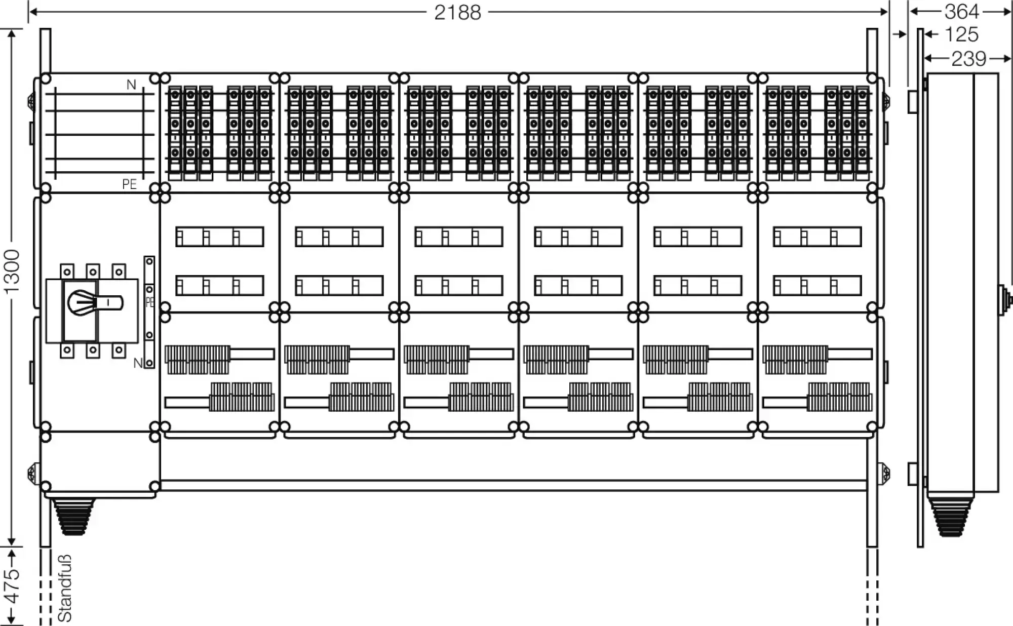 Hensel 65000108 Ladeverteiler für bis zu 36 Ladepunkte à 11kW Mi EV 11kW 36100 (img_002)