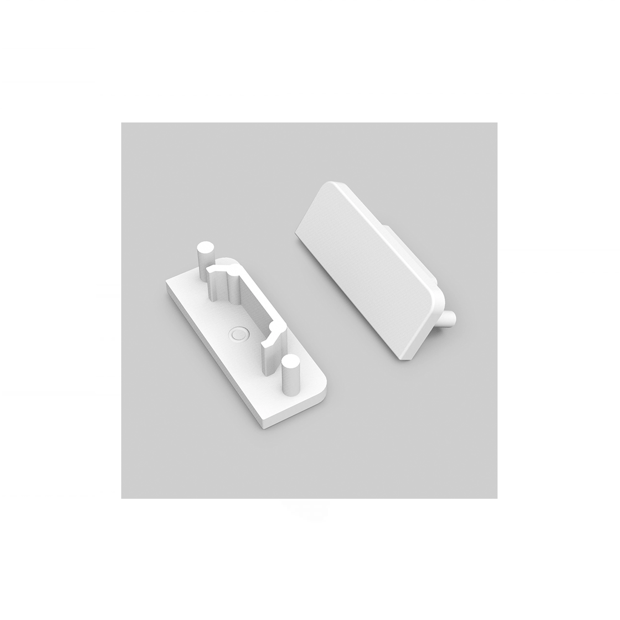 WSU Lights Endcap without Cable opening Surface 14mm (2 Piece)