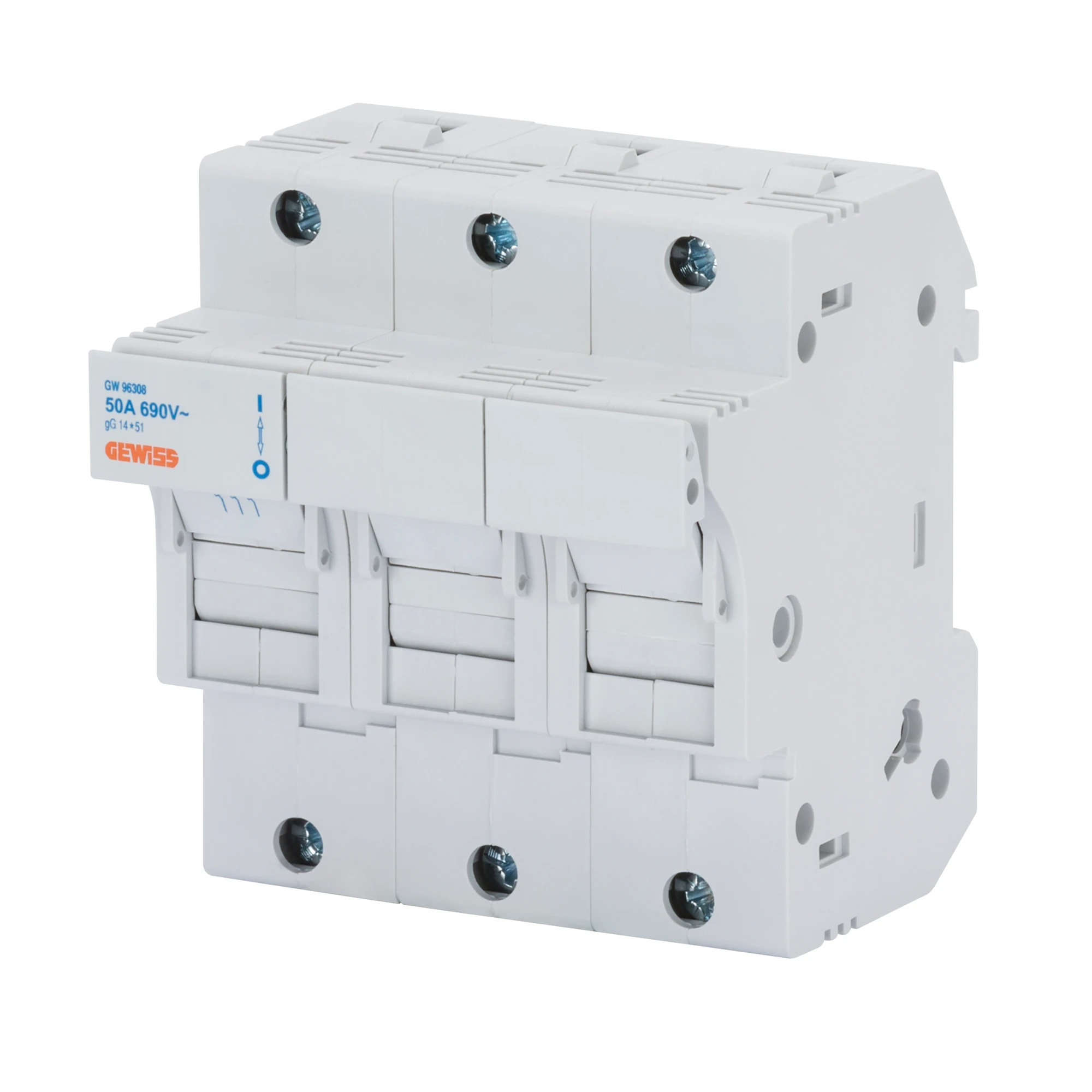 GEWISS GW96308 Sicherungslasttrennschalter 690V AC 50A 3P Zylindersicherung 14x51 4.5TE (img_001) GEWISS GW96308 Sicherungslasttrennschalter 690V AC 50A 3P Zylindersicherung 14x51 4.5TE (img_001)