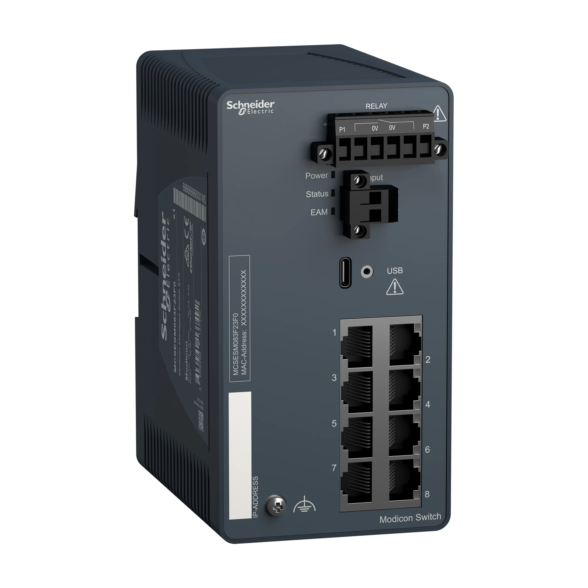 Schneider Electric MCSESM083F23F0 Modicon Managed Switch, 8 Ports for Copper (8TX 10/100 Mbps) (img_001) Schneider Electric MCSESM083F23F0 Modicon Managed Switch, 8 Ports for Copper (8TX 10/100 Mbps) (img_001)