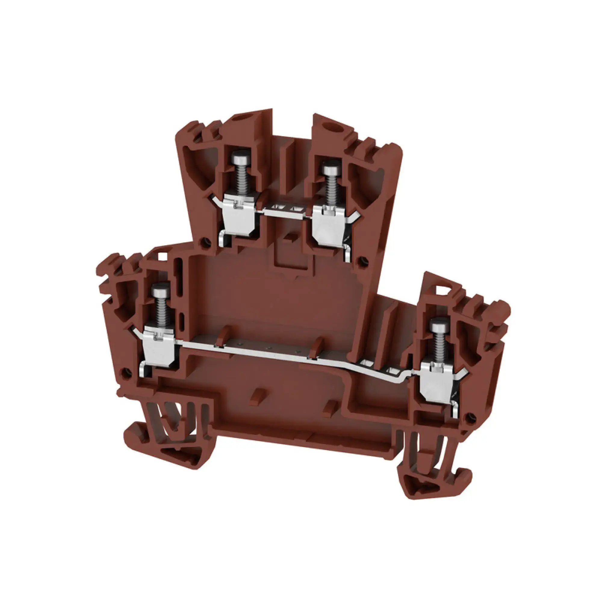 Weidmüller 1067950000 Multi-tier modular terminal, Screw connection, brown, 2.5 mm², 400 V, 400 V, Number of connections: 4, Number of levels: 2, TS 35, V-0, Wemid (img_001) Weidmüller 1067950000 Multi-tier modular terminal, Screw connection, brown, 2.5 mm², 400 V, 400 V, Number of connections: 4, Number of levels: 2, TS 35, V-0, Wemid (img_001)