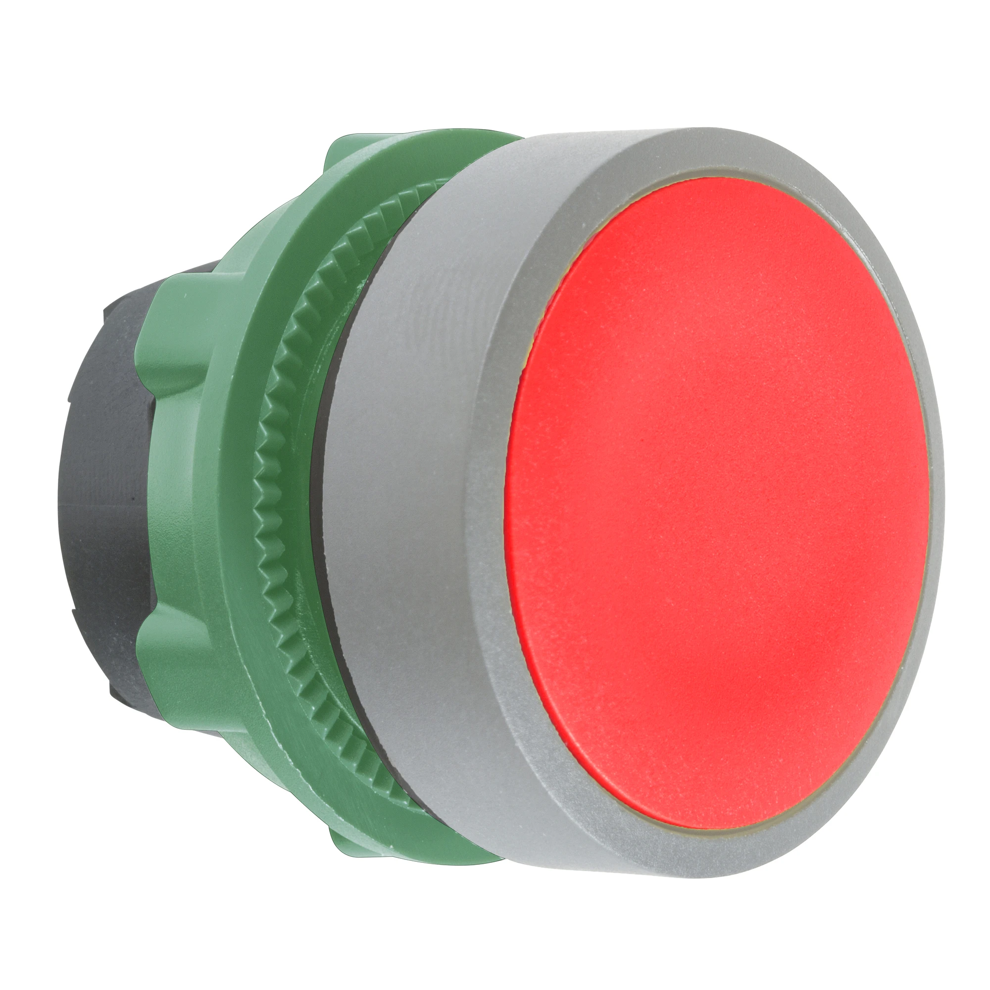 Schneider Electric ZB5AH04C0 Push Button, Front Element, Harmony XB5, Plastic, 22mm, Light Grey, Red, Unlabeled, Latching (img_001)
