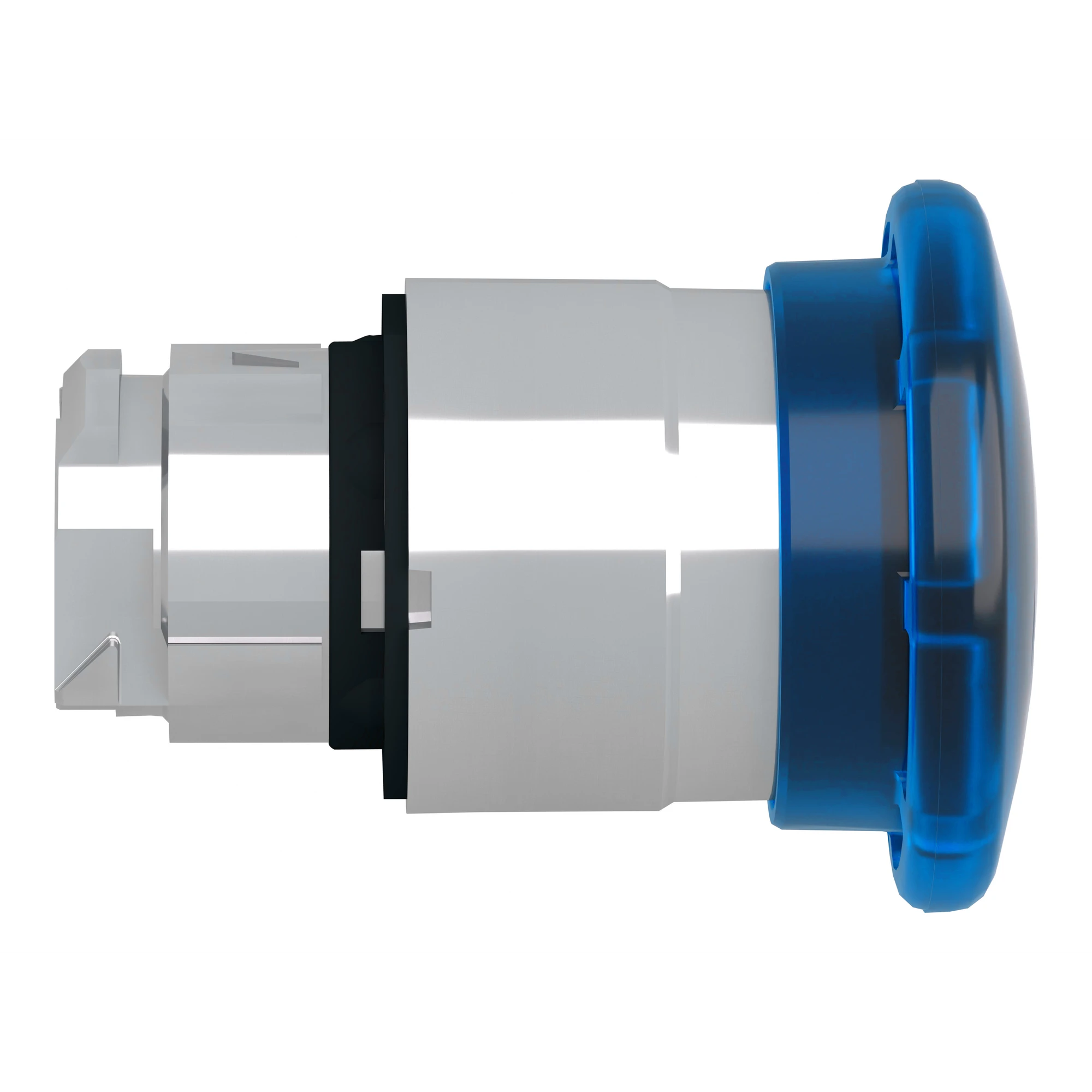 Schneider Electric ZB4BW463 Mushroom push button, front element, Harmony XB4, metal, 22mm, illuminated, blue, mushroom 40mm, momentary, for universal LED (img_003)