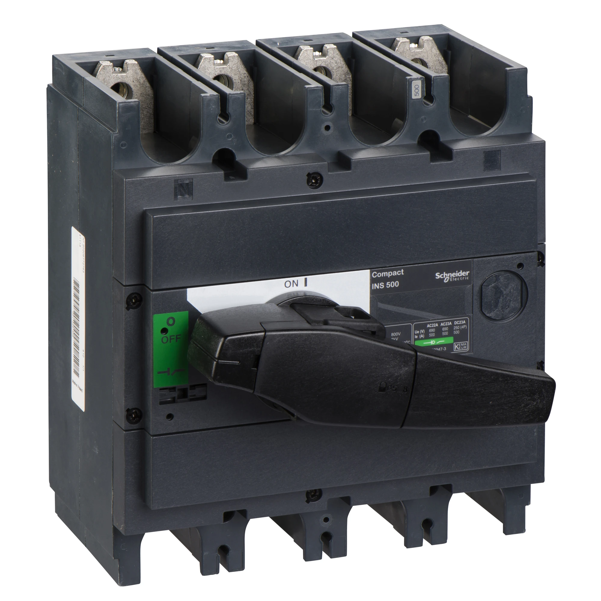 Schneider Electric 31113 Load Disconnect Switch INS500, 4P, 500A/690V AC/250V DC, Rotary Drive Black (img_001) Schneider Electric 31113 Load Disconnect Switch INS500, 4P, 500A/690V AC/250V DC, Rotary Drive Black (img_001)