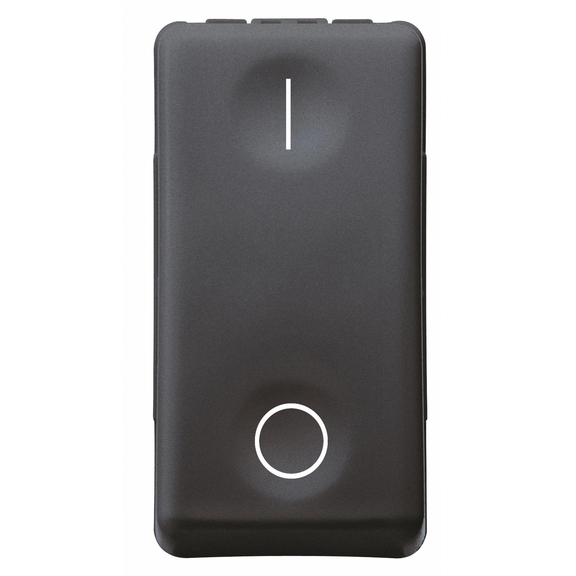 GEWISS GW21503 ONE-WAY SWITCH 2P 250V ac - 16AX - NEUTRAL - SYMBOL 0/I - 1 MODULE - SYSTEM BLACK (img_001)